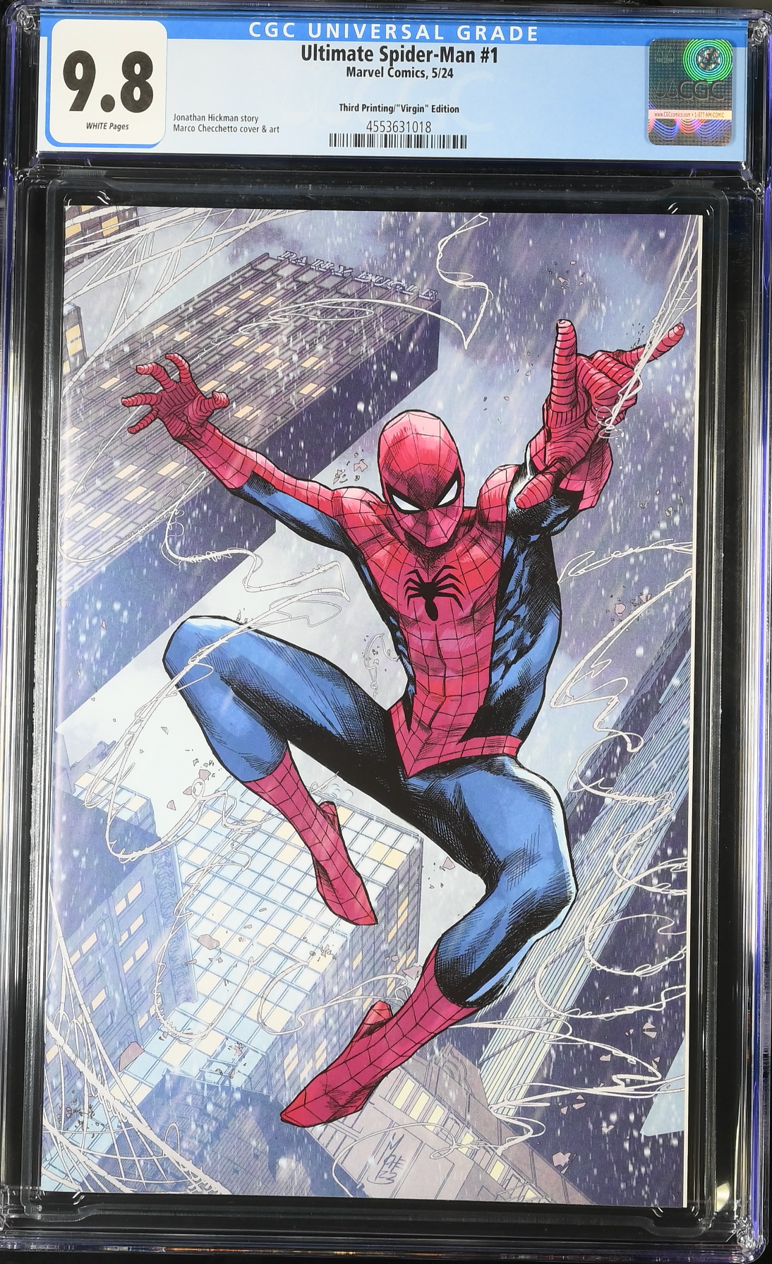 Ultimate Spider-Man #1 Third Printing Checchetto 1:25 Virgin Retailer Incentive Variant CGC 9.8