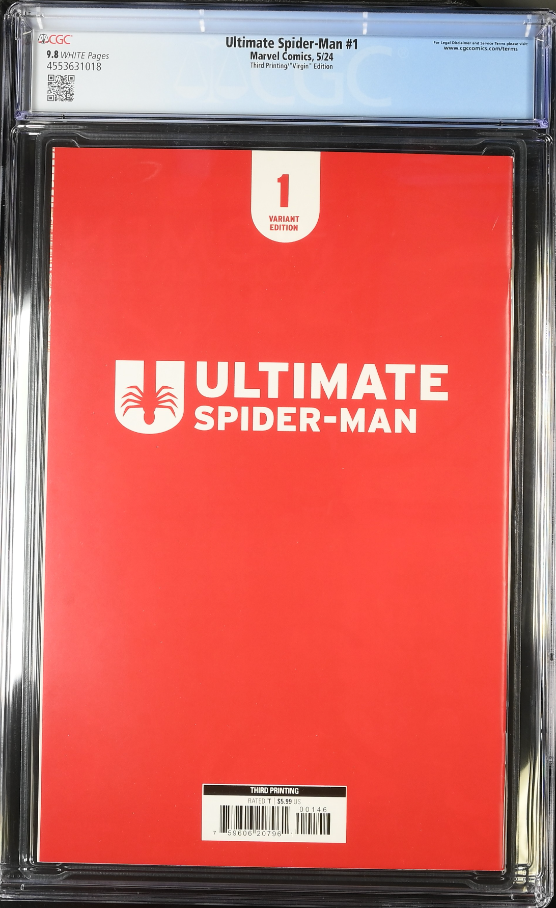 Ultimate Spider-Man #1 Third Printing Checchetto 1:25 Virgin Retailer Incentive Variant CGC 9.8