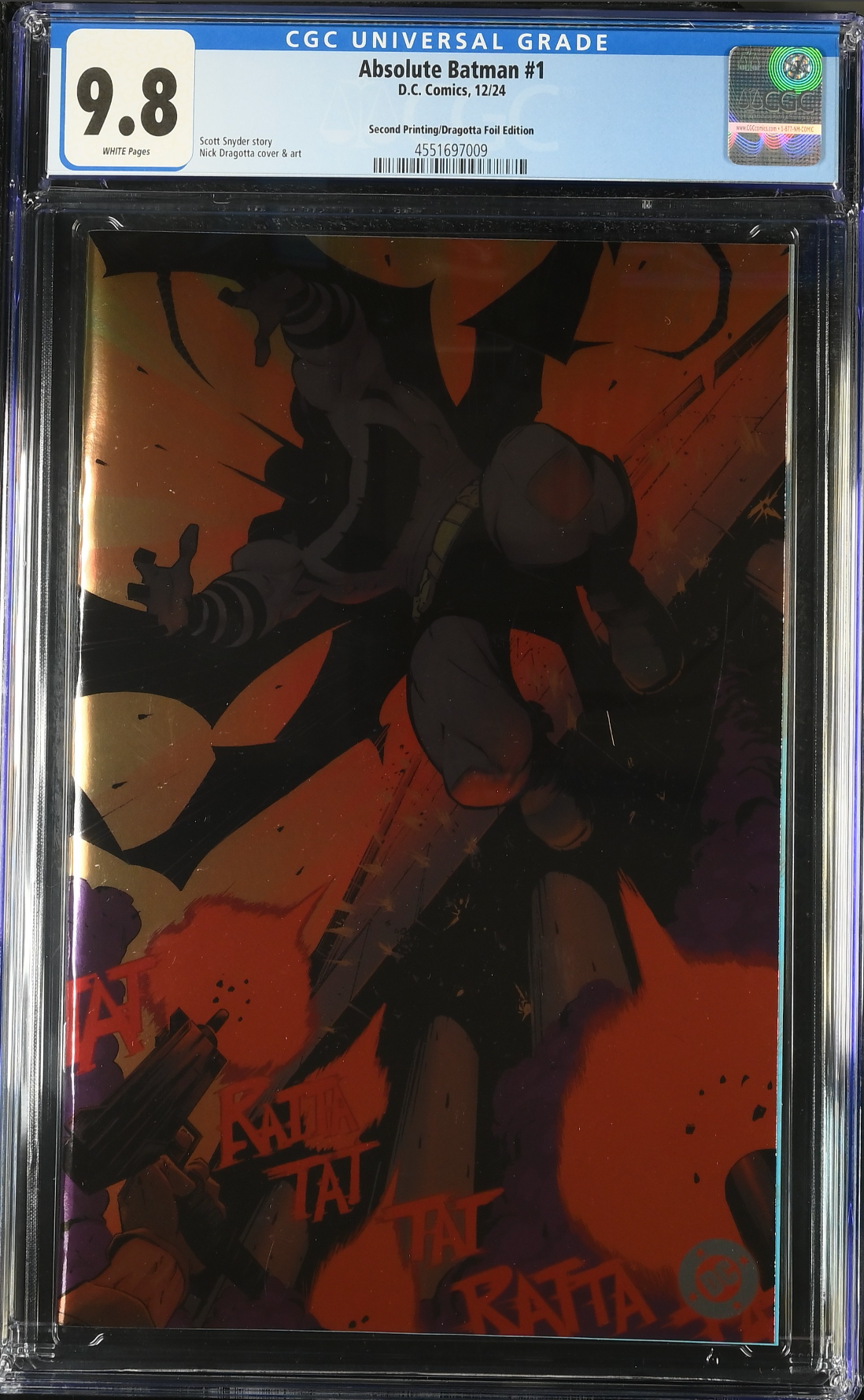 Absolute Batman #1 Second Printing Dragotta Foil Variant CGC 9.8