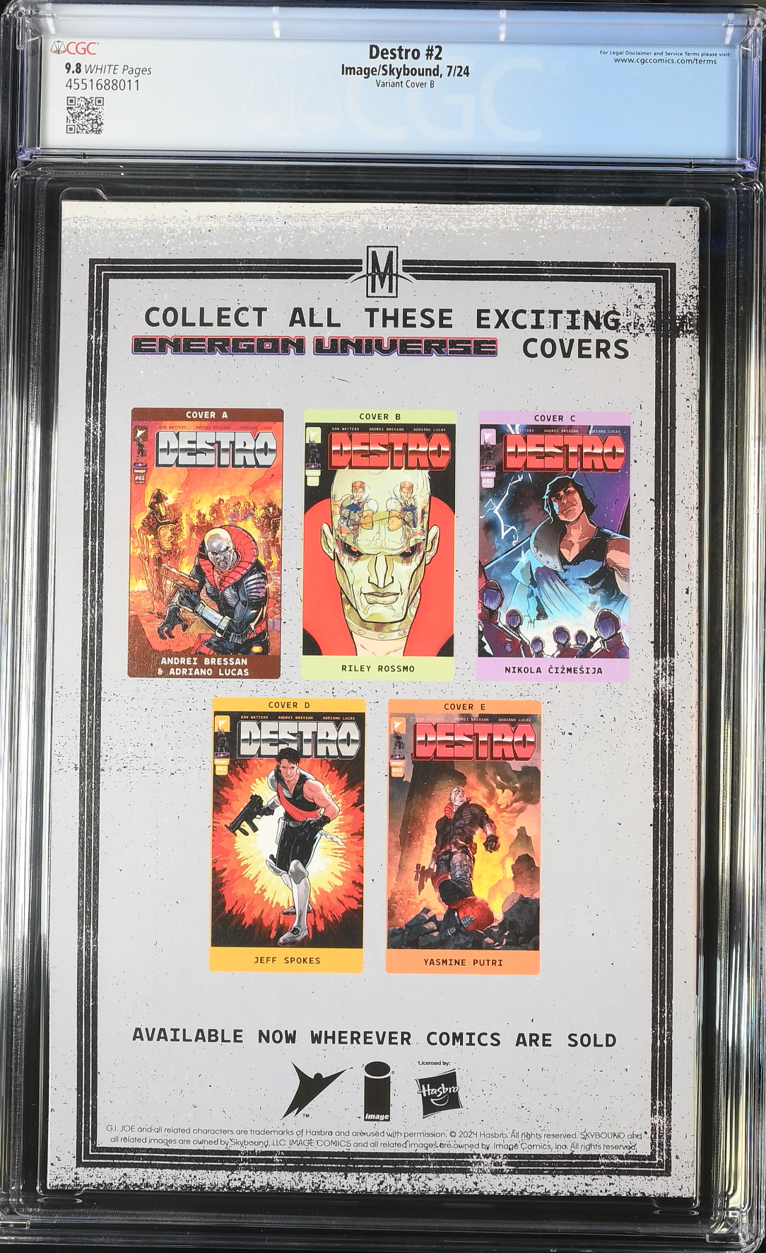 Destro #2 Rossmo Variant CGC 9.8