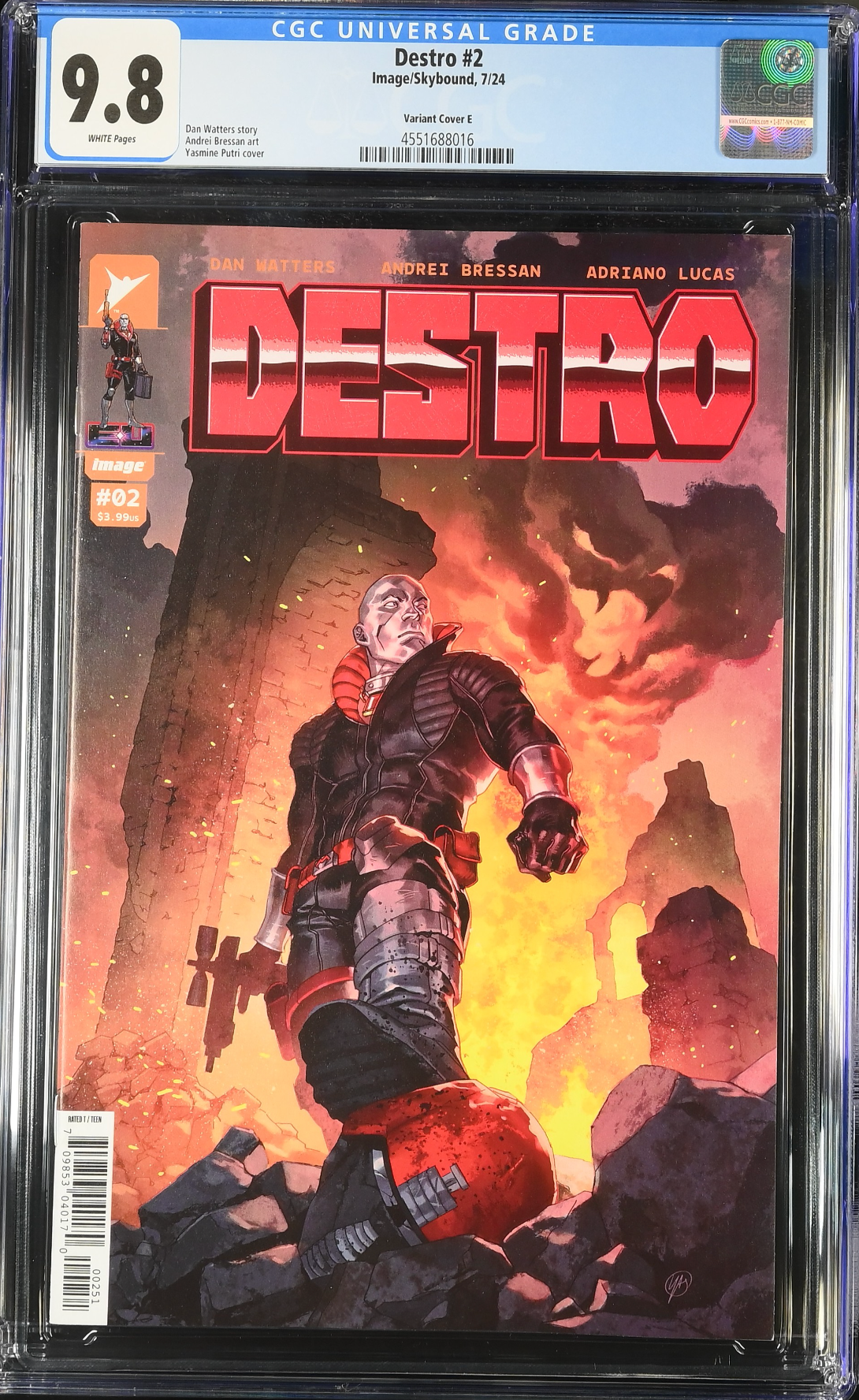 Destro #2 Putri 1:50 Spoiler Retailer Incentive Variant CGC 9.8