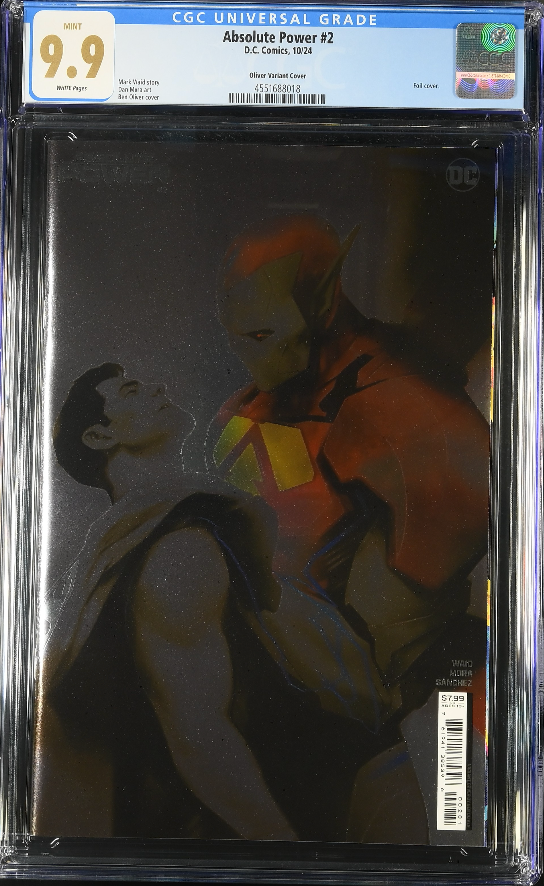 Absolute Power #2 Oliver Raised Foil Variant CGC 9.9