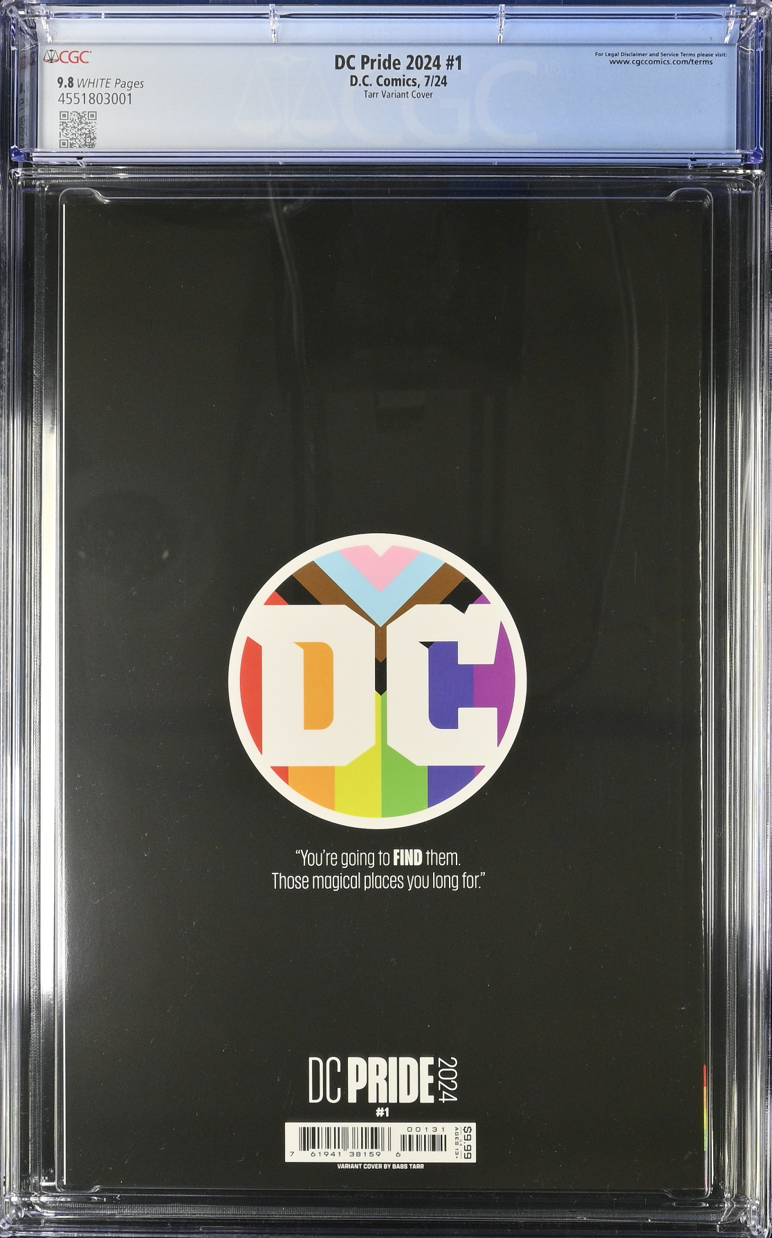 DC Pride 2024 #1 Tarr Variant CGC 9.8