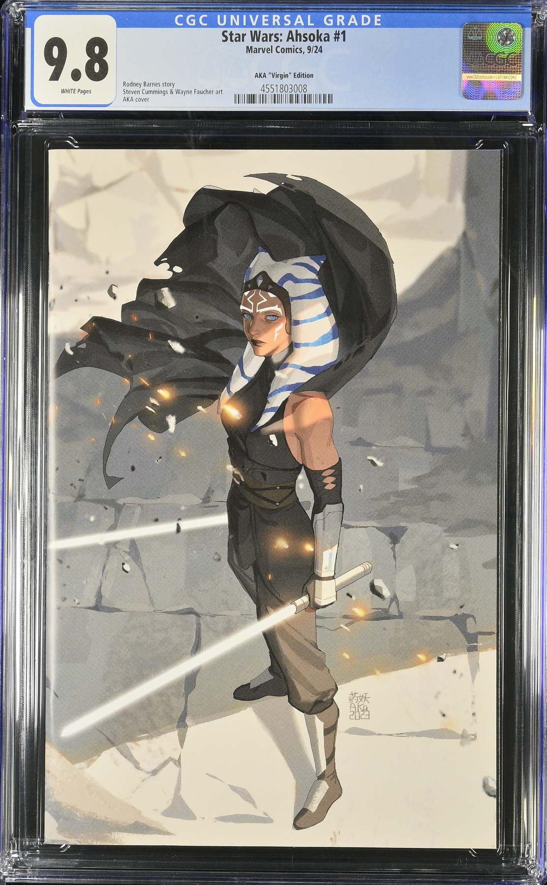 Star Wars: Ahsoka #1 Aka 1:100 Virgin Retailer Incentive Variant CGC 9.8