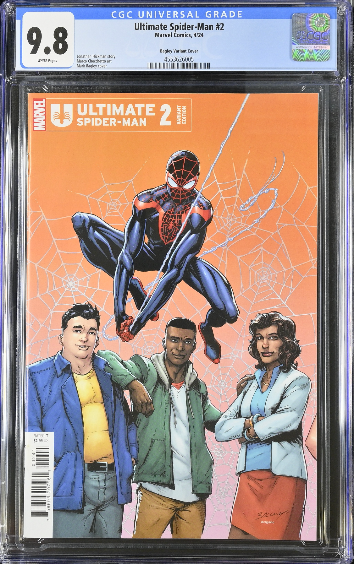 Ultimate Spider-Man #2 Bagley Connecting Variant CGC 9.8