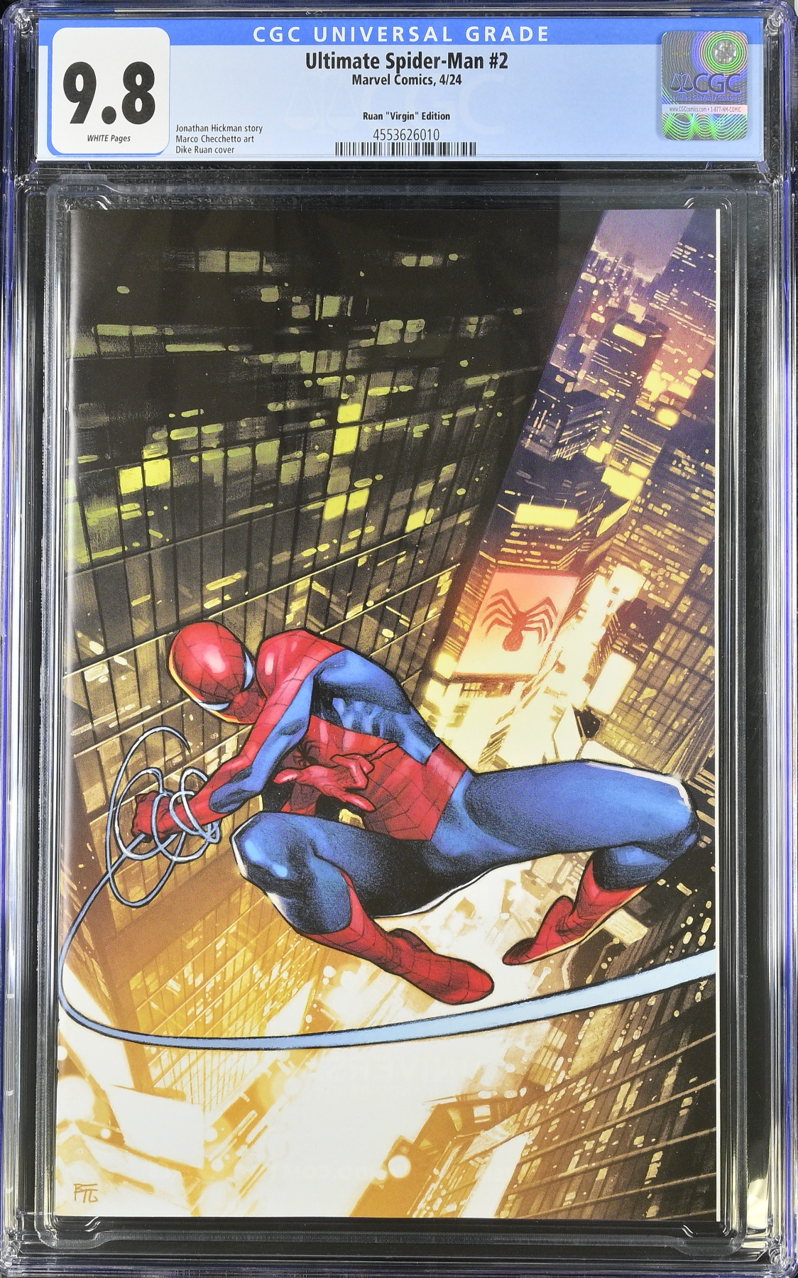 Ultimate Spider-Man #2 Ruan 1:100 Virgin Retailer Incentive Variant CGC 9.8