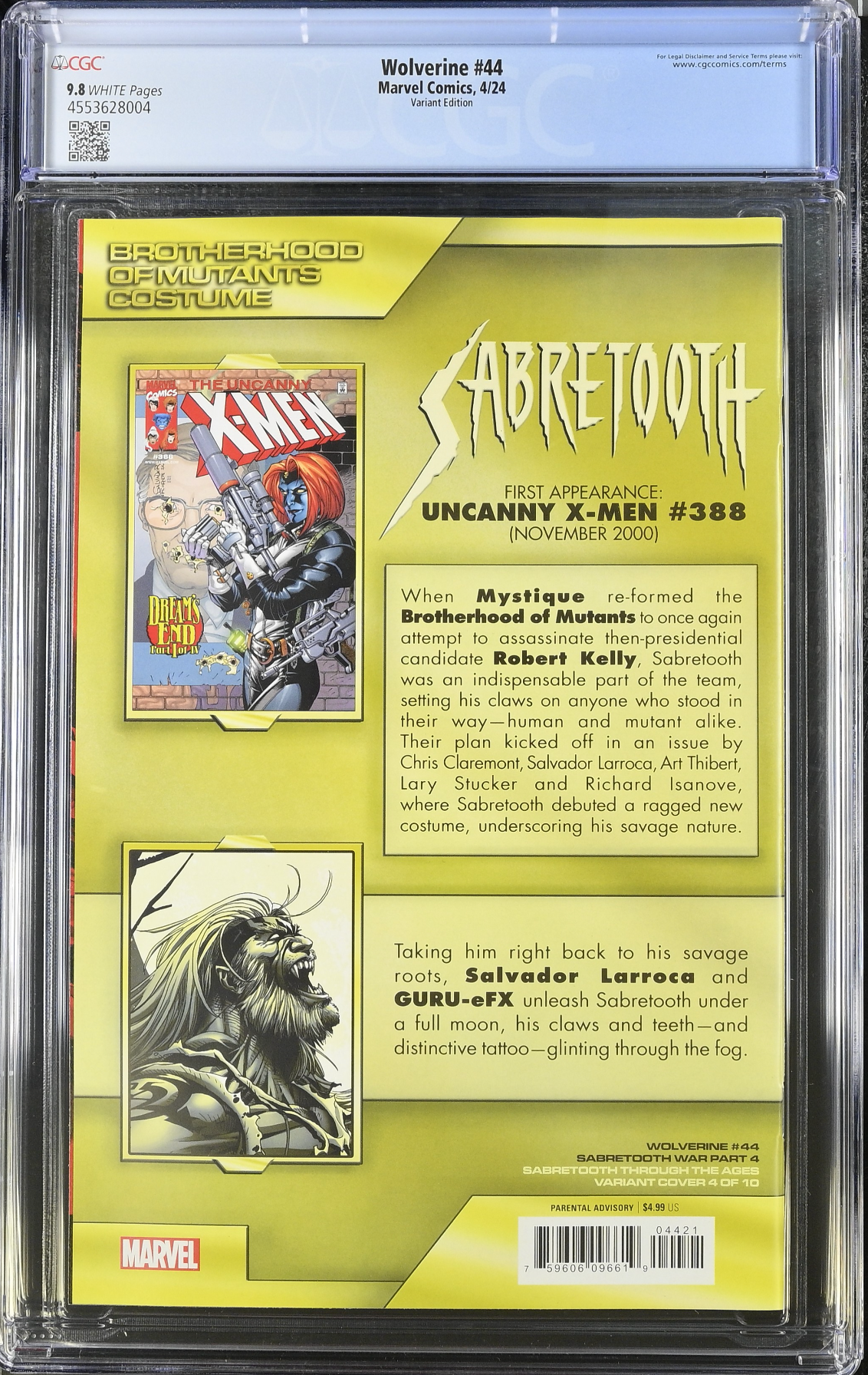 Wolverine #44 Larroca Variant CGC 9.8