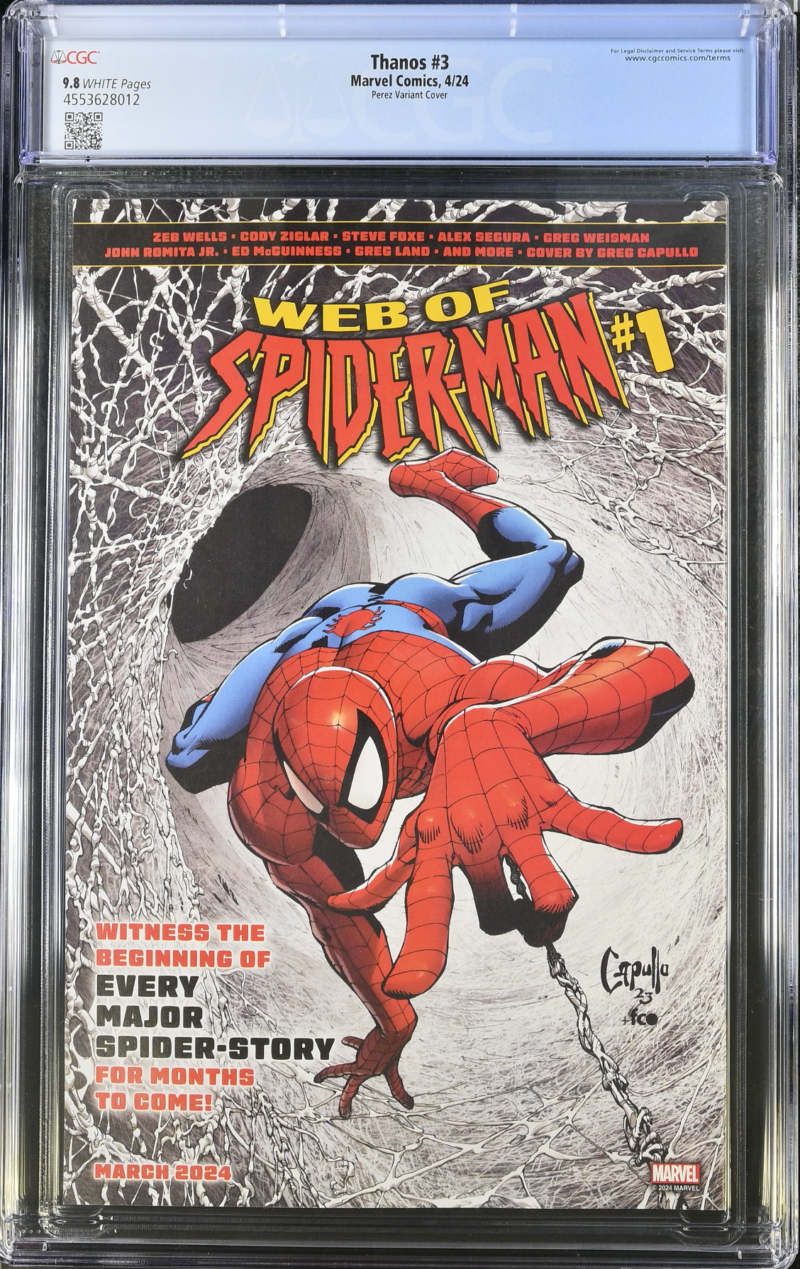 Thanos #3 Perez 1:25 Retailer Incentive Variant CGC 9.8