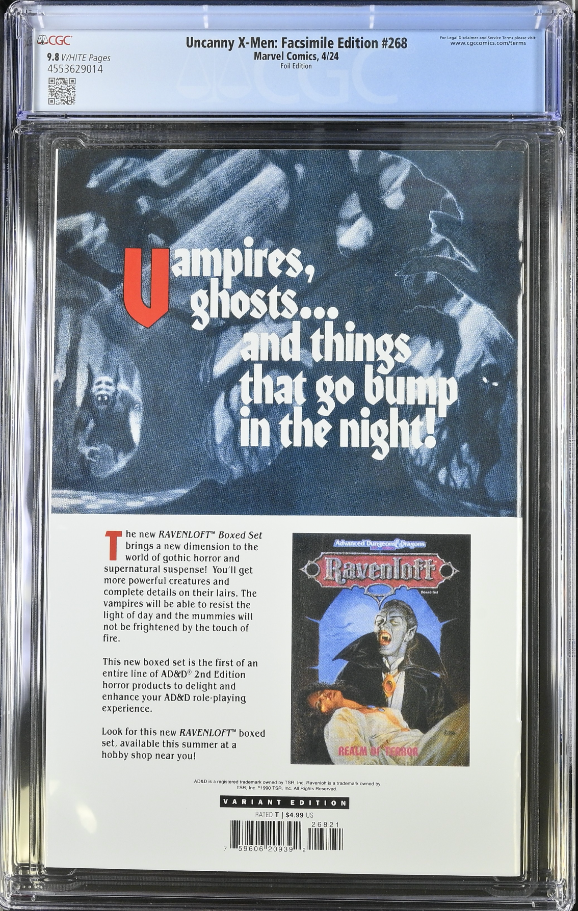 Uncanny X-Men #268 Facsimile Foil Edition CGC 9.8
