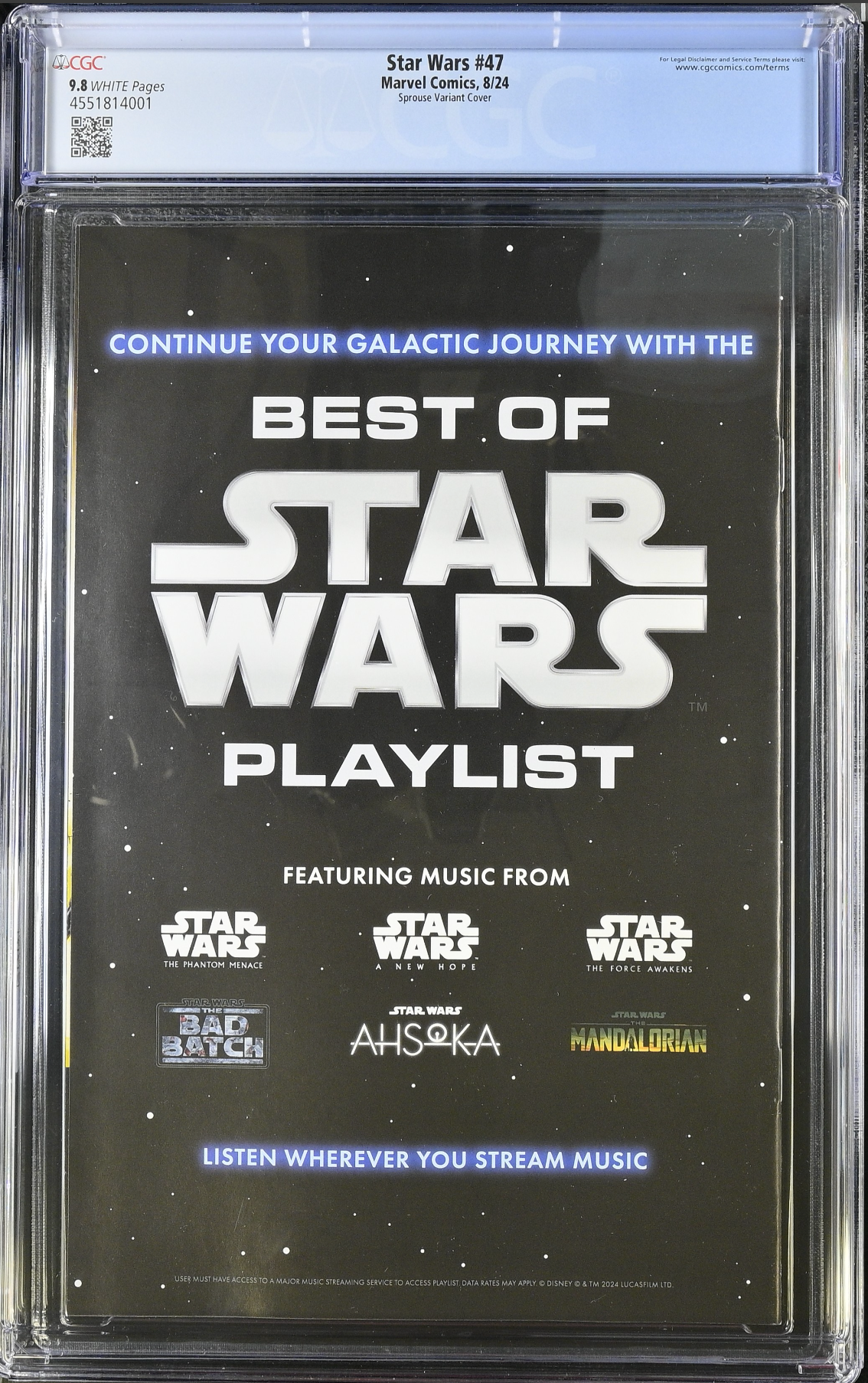 Star Wars #47 Sprouse Variant CGC 9.8