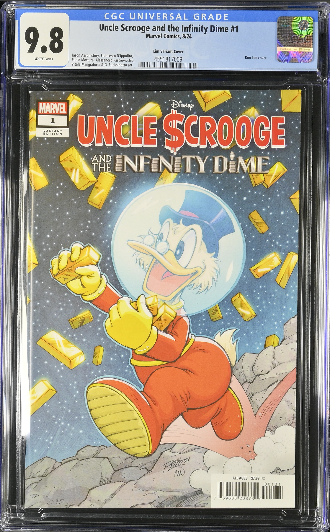 Uncle Scrooge and the Infinity Dime #1 Lim Variant CGC 9.8