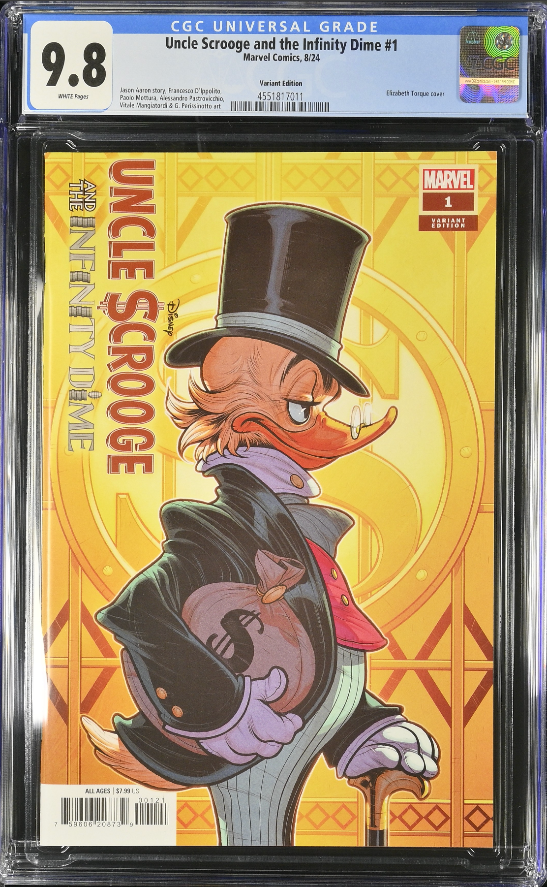 Uncle Scrooge and the Infinity Dime #1 Torque Variant CGC 9.8