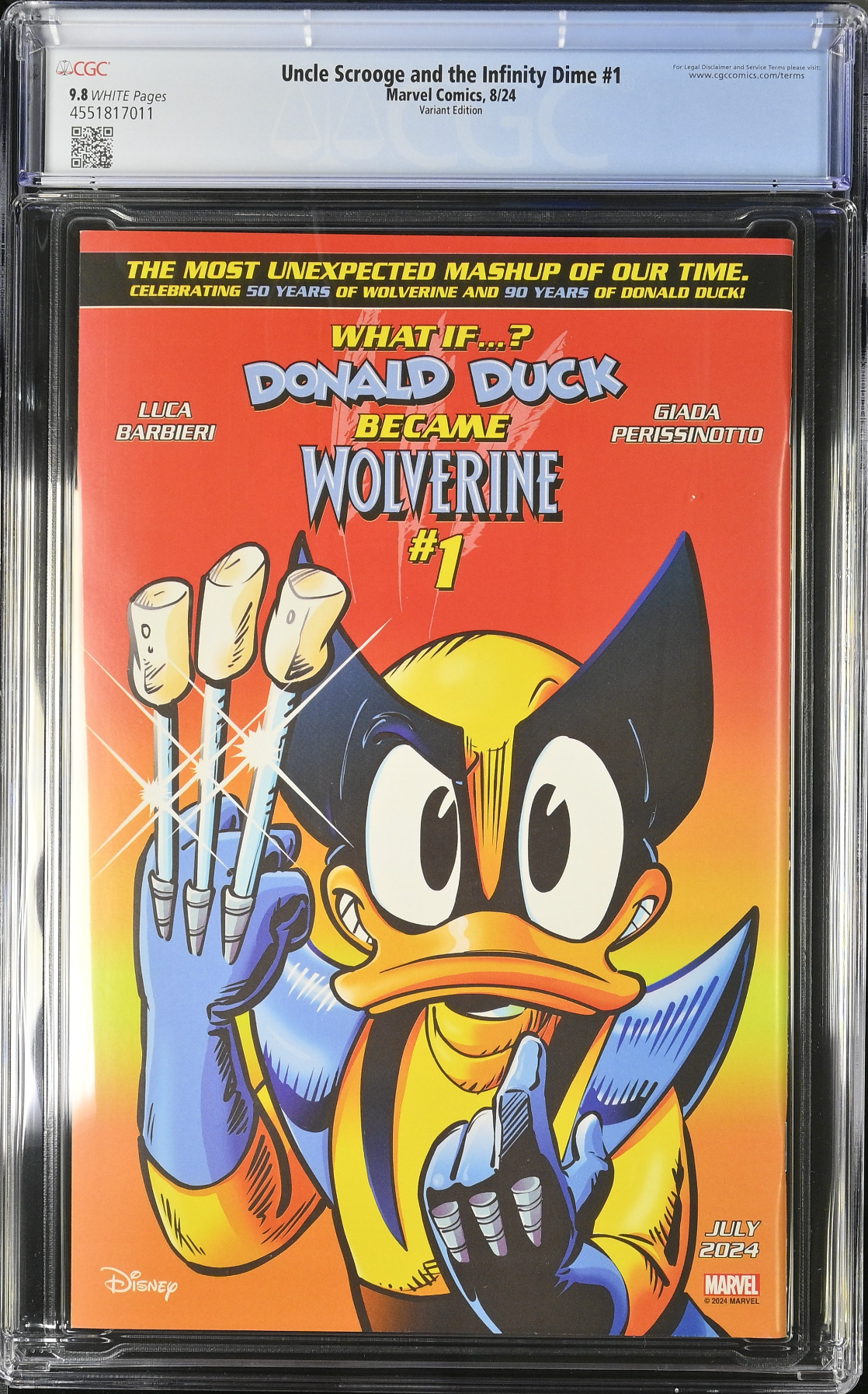 Uncle Scrooge and the Infinity Dime #1 Torque Variant CGC 9.8