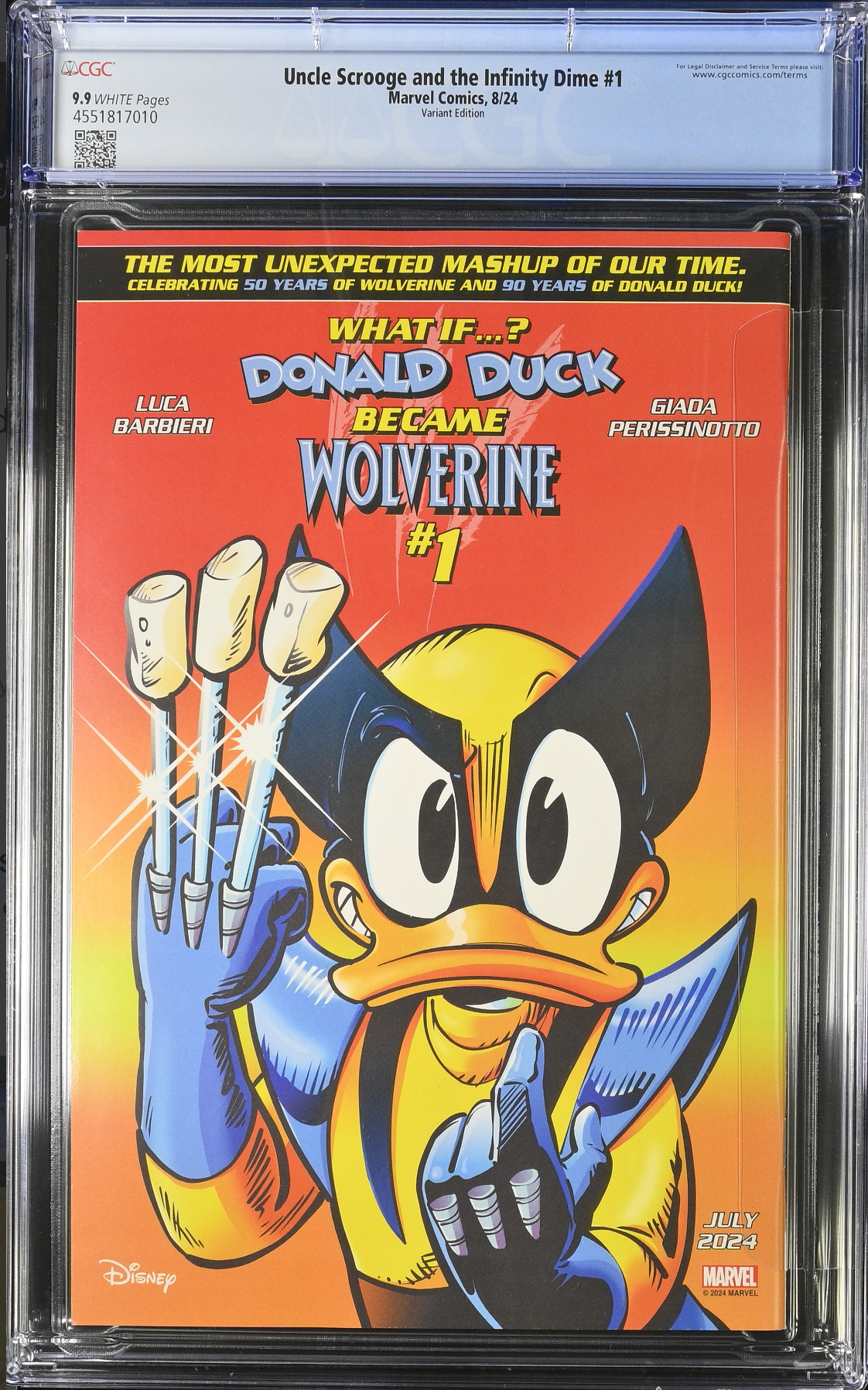 Uncle Scrooge and the Infinity Dime #1 Torque Variant CGC 9.9