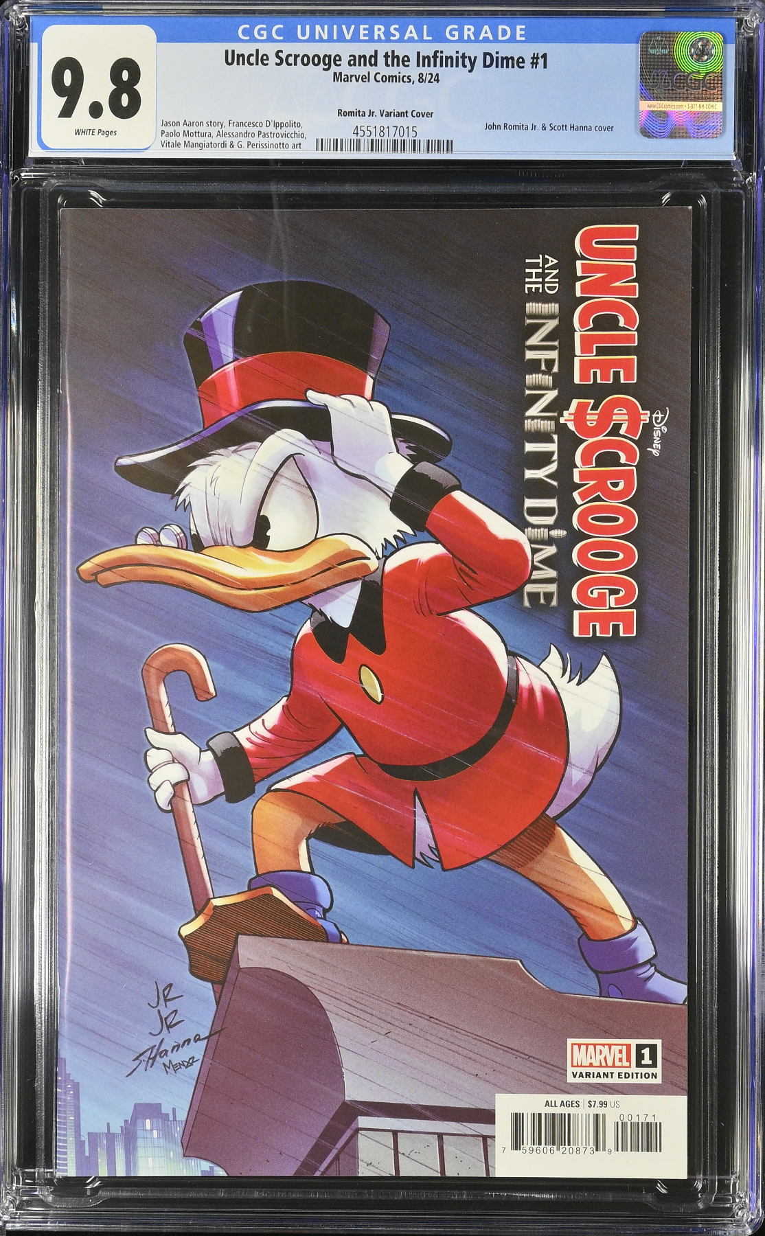 Uncle Scrooge and the Infinity Dime #1 Romita Jr. Variant CGC 9.8