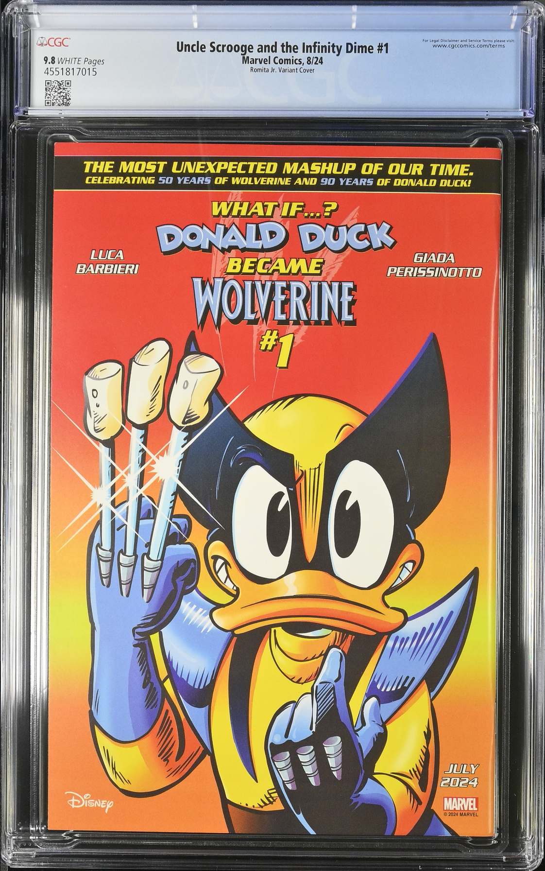 Uncle Scrooge and the Infinity Dime #1 Romita Jr. Variant CGC 9.8