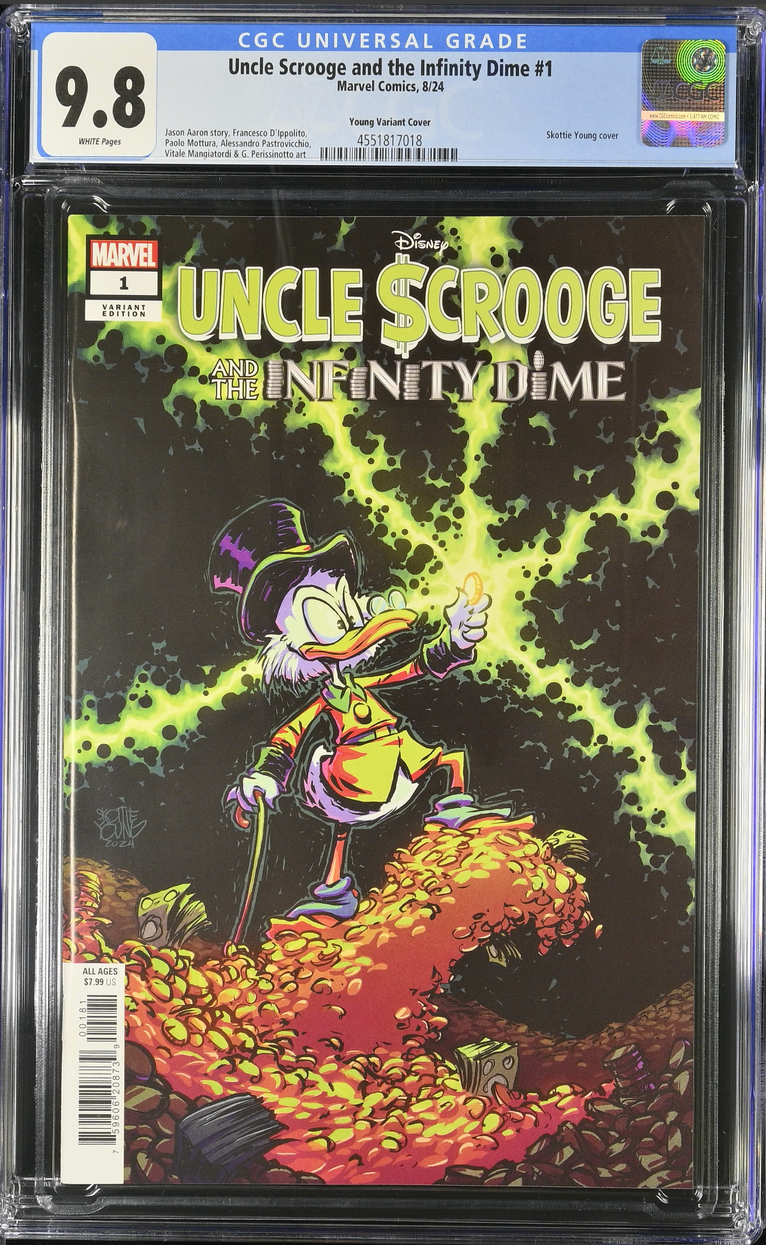 Uncle Scrooge and the Infinity Dime #1 Young Variant CGC 9.8