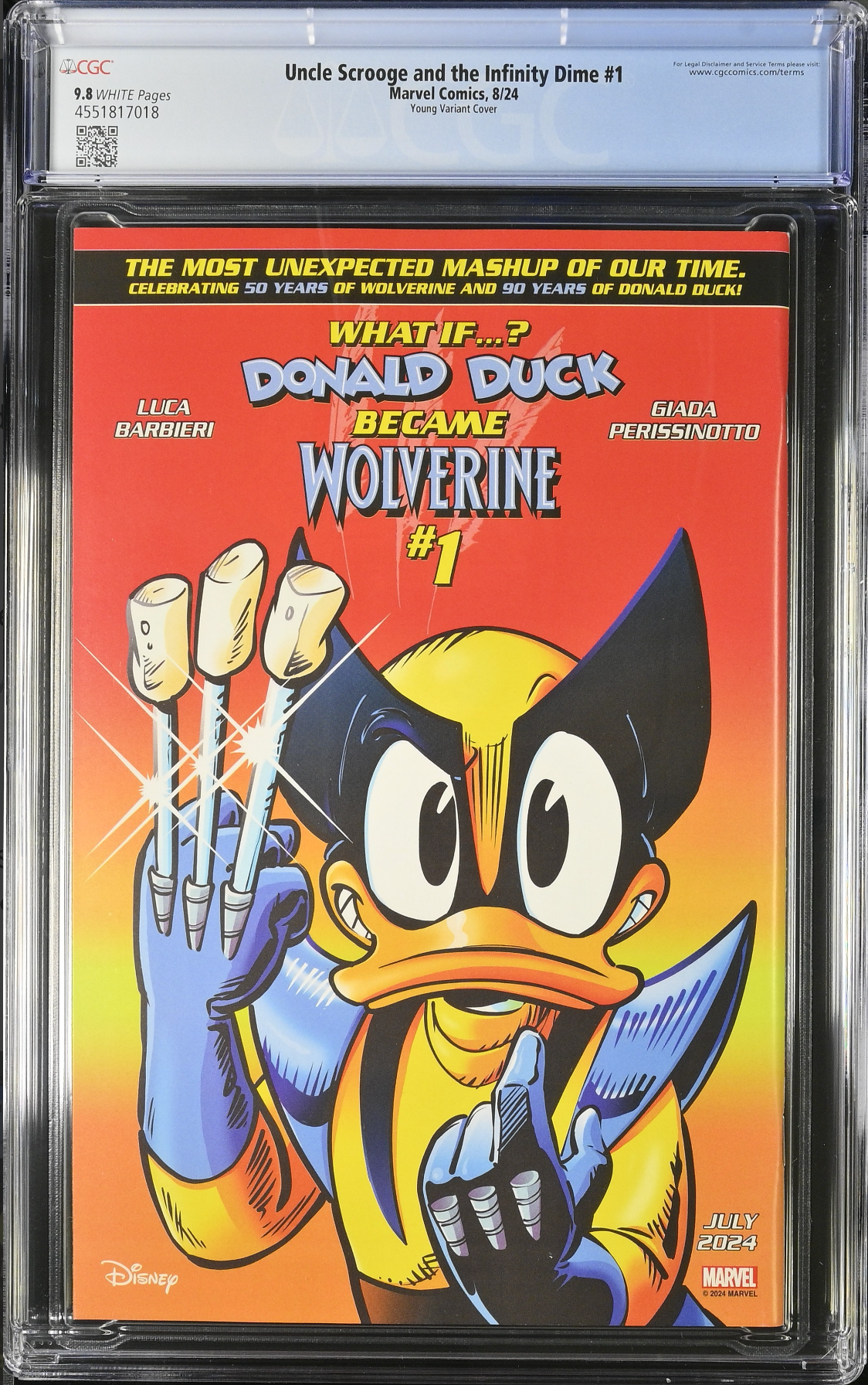 Uncle Scrooge and the Infinity Dime #1 Young Variant CGC 9.8