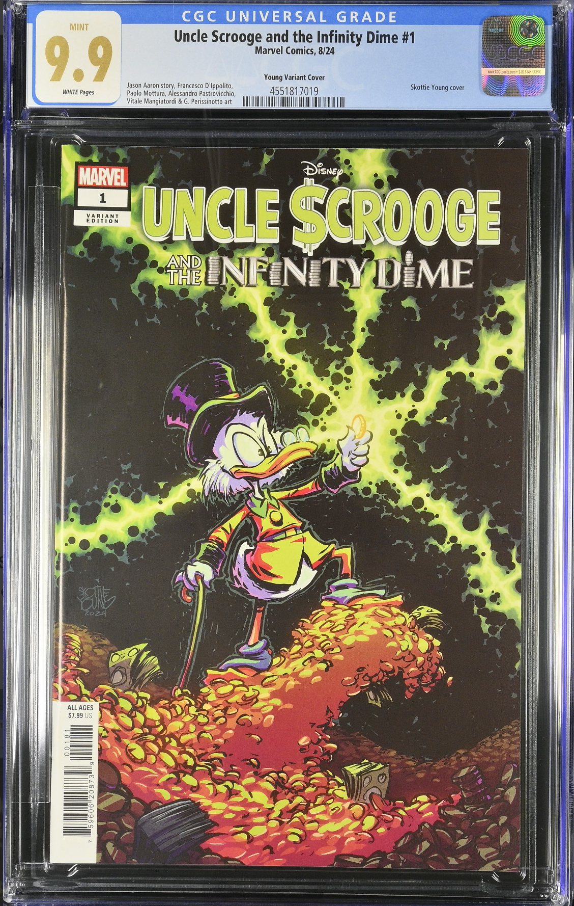 Uncle Scrooge and the Infinity Dime #1 Young Variant CGC 9.9