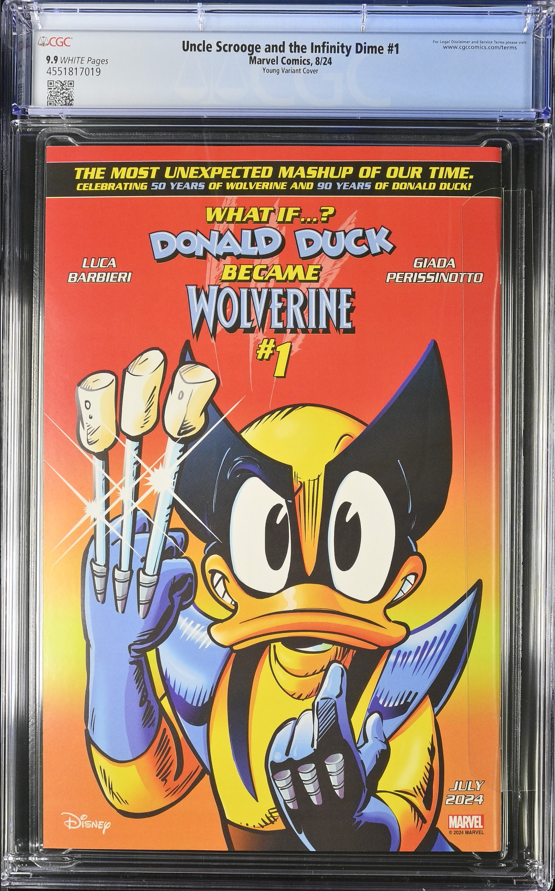 Uncle Scrooge and the Infinity Dime #1 Young Variant CGC 9.9