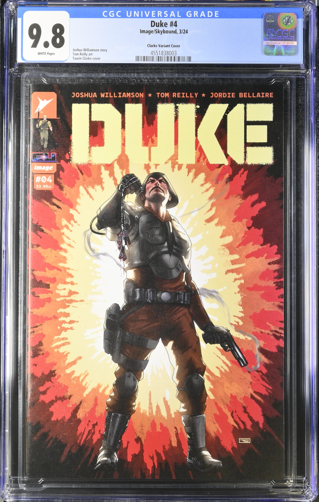 Duke #4 Clarke 1:25 Retailer Incentive Variant CGC 9.8