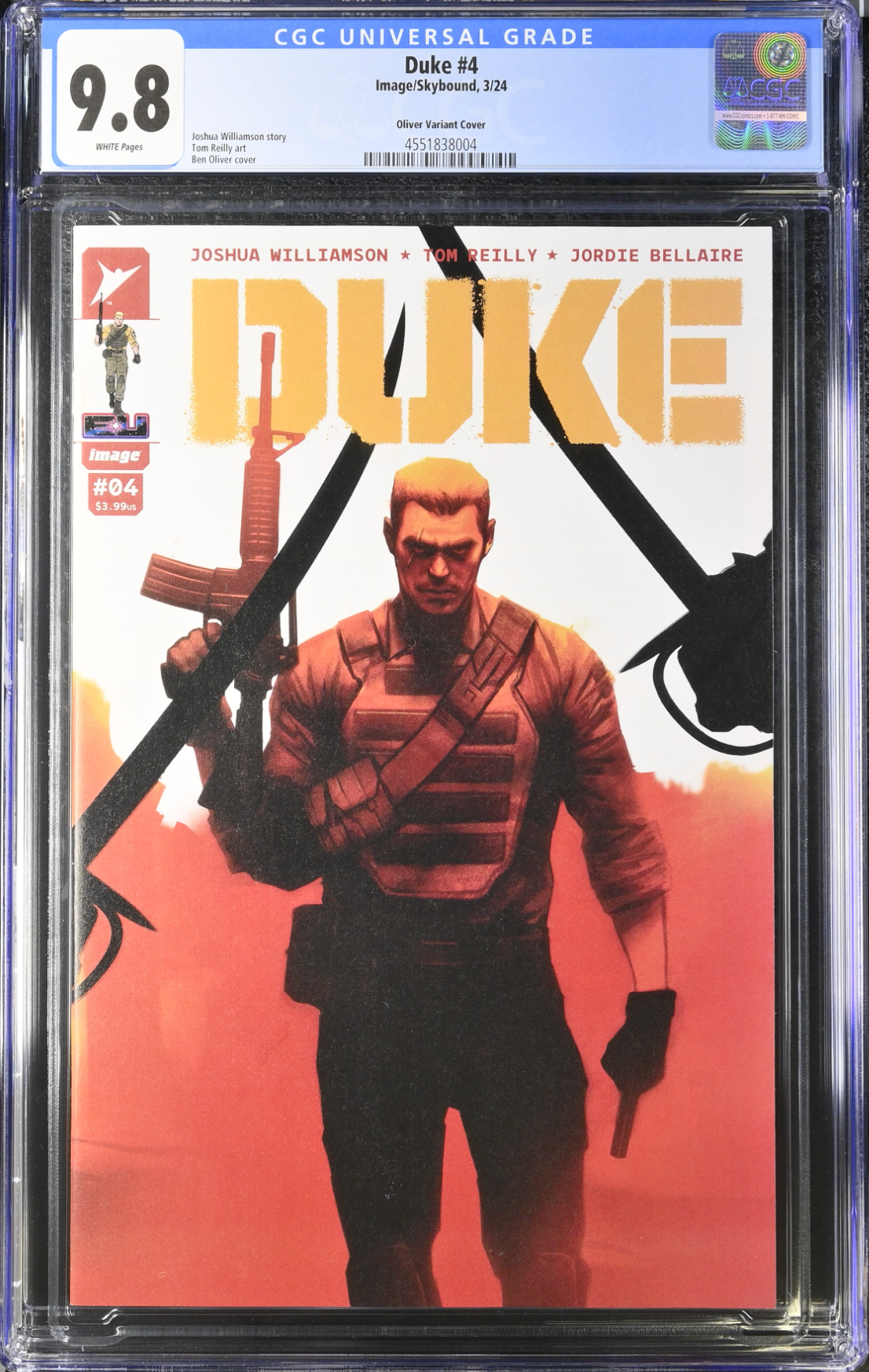 Duke #4 Oliver 1:50 Retailer Incentive Variant CGC 9.8