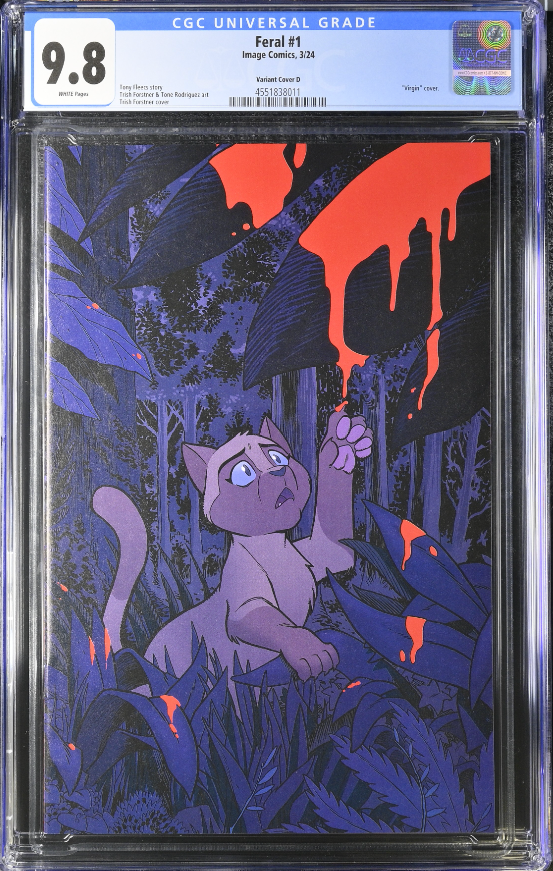 Feral #1 Forstner 1:10 Virgin Retailer Incentive Variant CGC 9.8