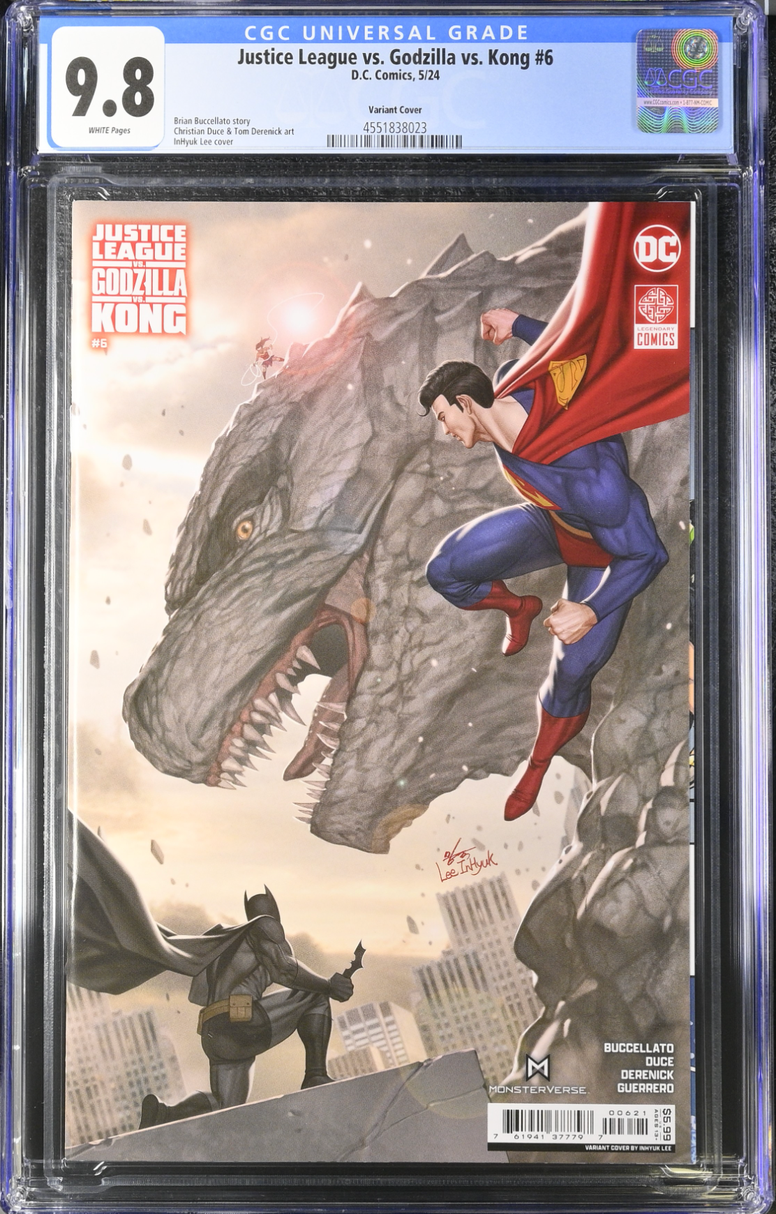 Justice League vs. Godzilla vs. Kong #6 InHyuk Lee Variant  CGC 9.8