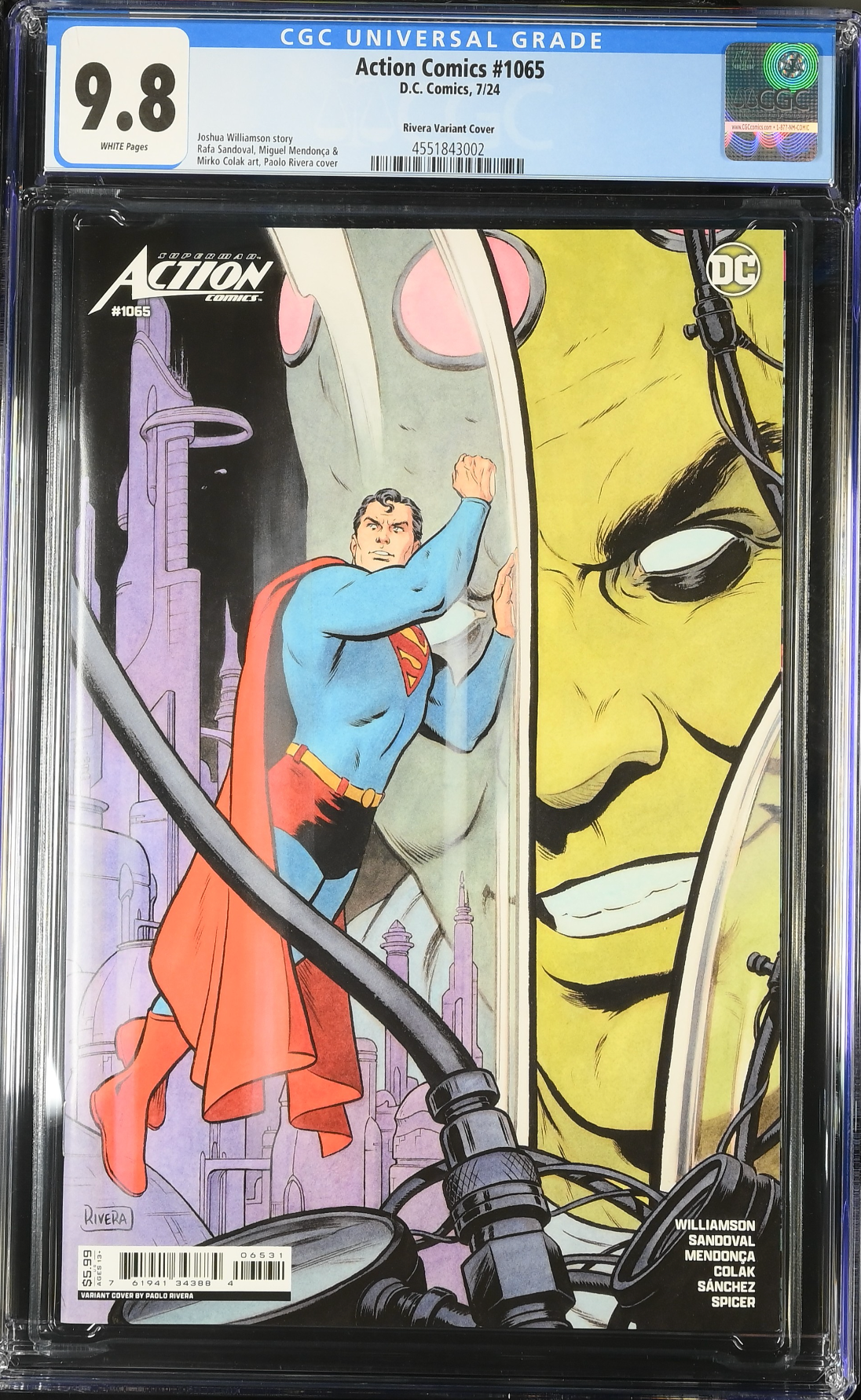 Action Comics #1065 Rivera Variant CGC 9.8