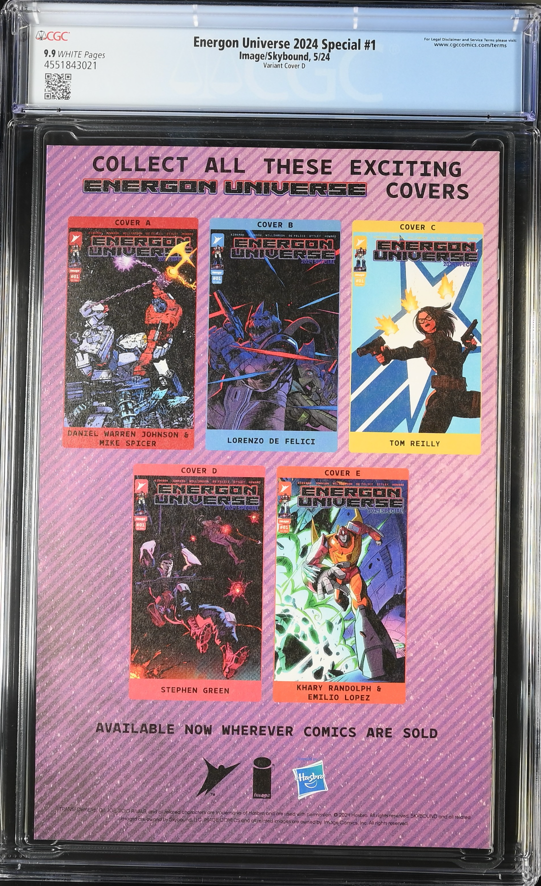 Energon Universe 2024 Special #1 Green 1:25 Retailer Incentive Variant CGC 9.9