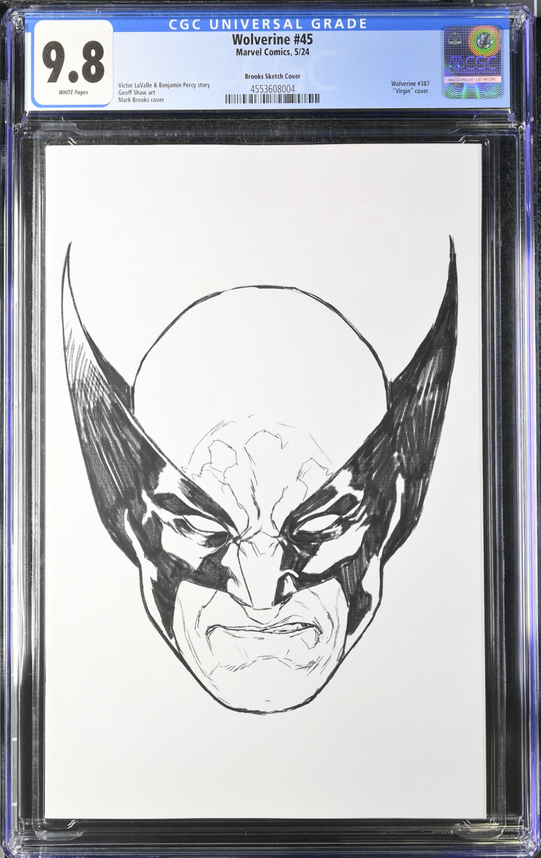 Wolverine #45 Brooks 1:50 Headshot Retailer Incentive Variant CGC 9.8