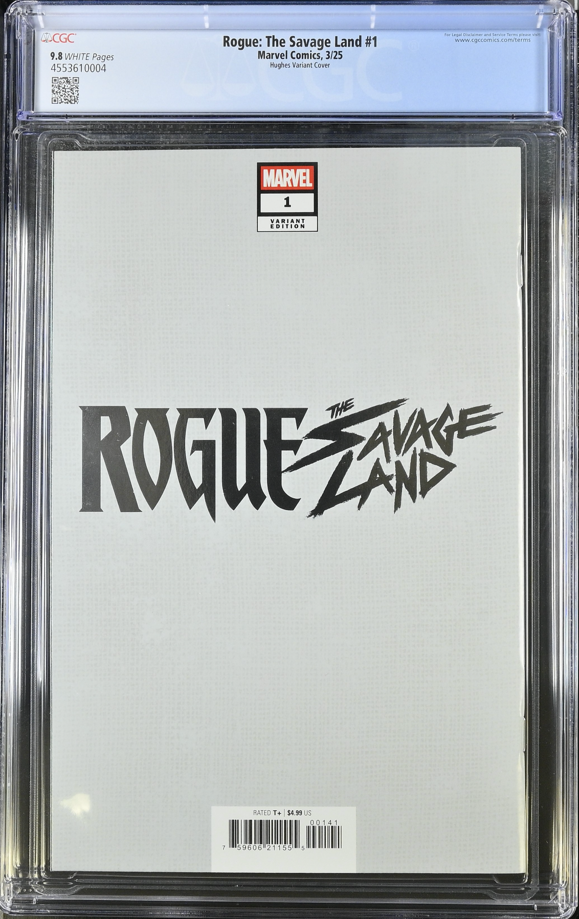 Rogue: The Savage Land #1 Hughes Foil Variant CGC 9.8