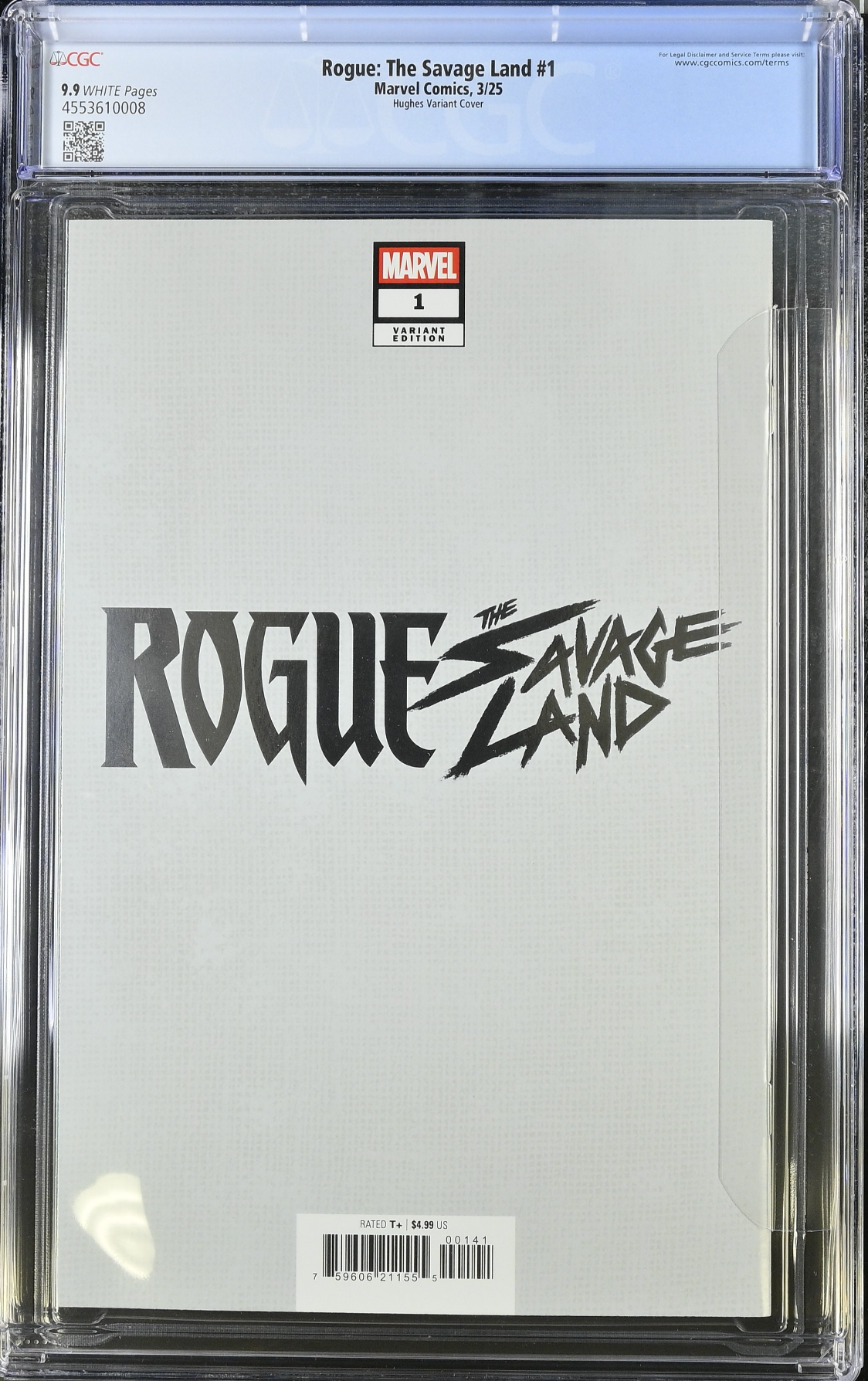 Rogue: The Savage Land #1 Hughes Foil Variant CGC 9.9