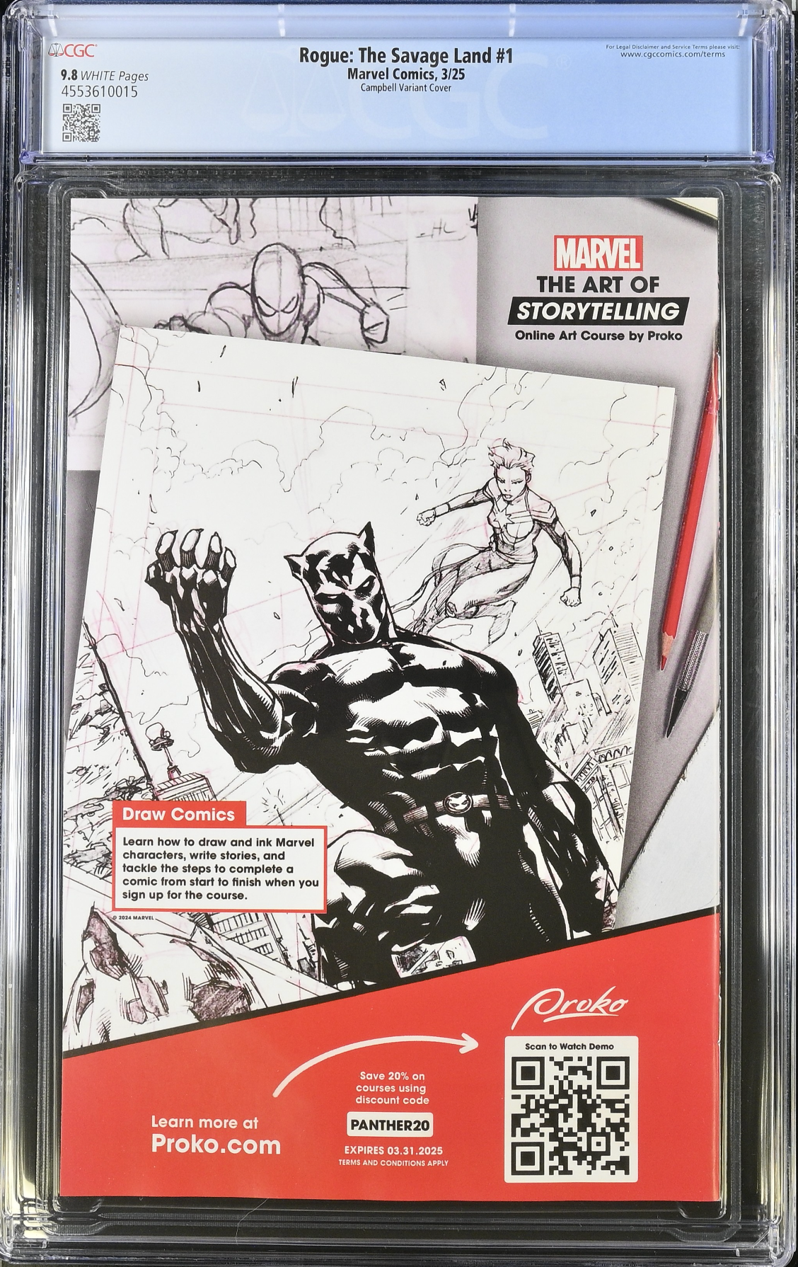 Rogue: The Savage Land #1 Campbell Variant CGC 9.8