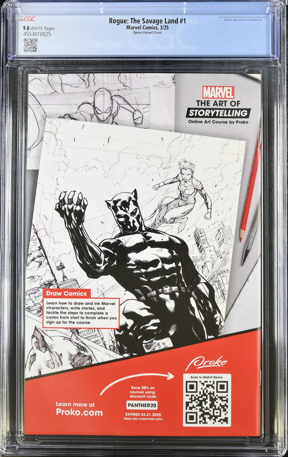 Rogue: The Savage Land #1 Opena 1:50 Retailer Incentive Variant CGC 9.8