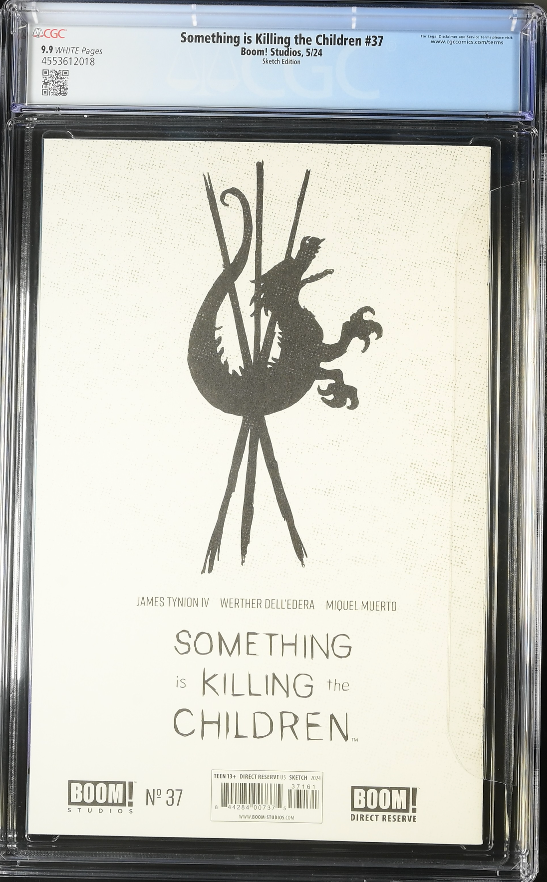 Something is Killing the Children #37 SDCC Gold Spot Foil Block Sketch Variant CGC 9.9