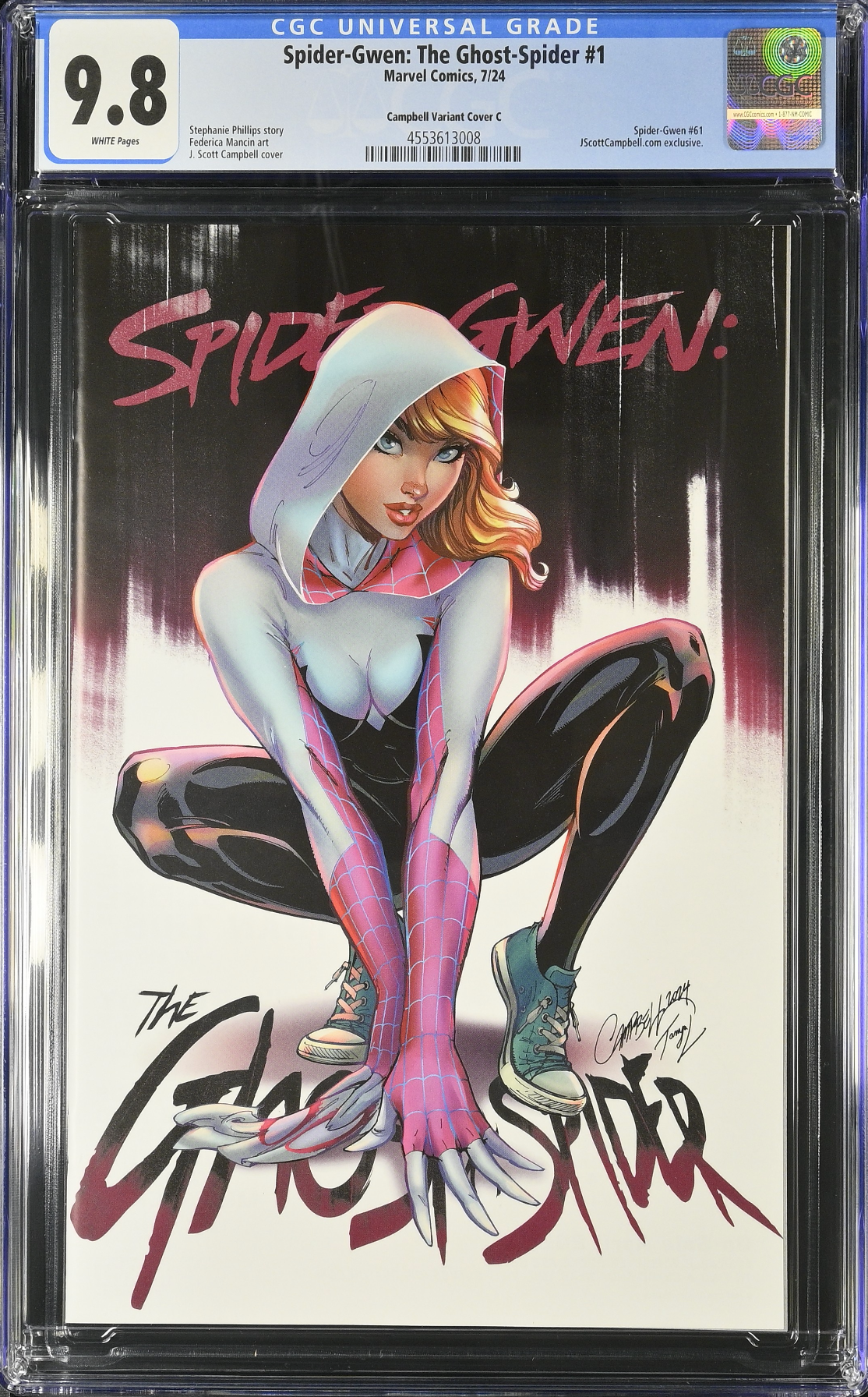 Spider-Gwen: The Ghost Spider #1 J. Scott Campbell Exclusive C - SDCC CGC 9.8