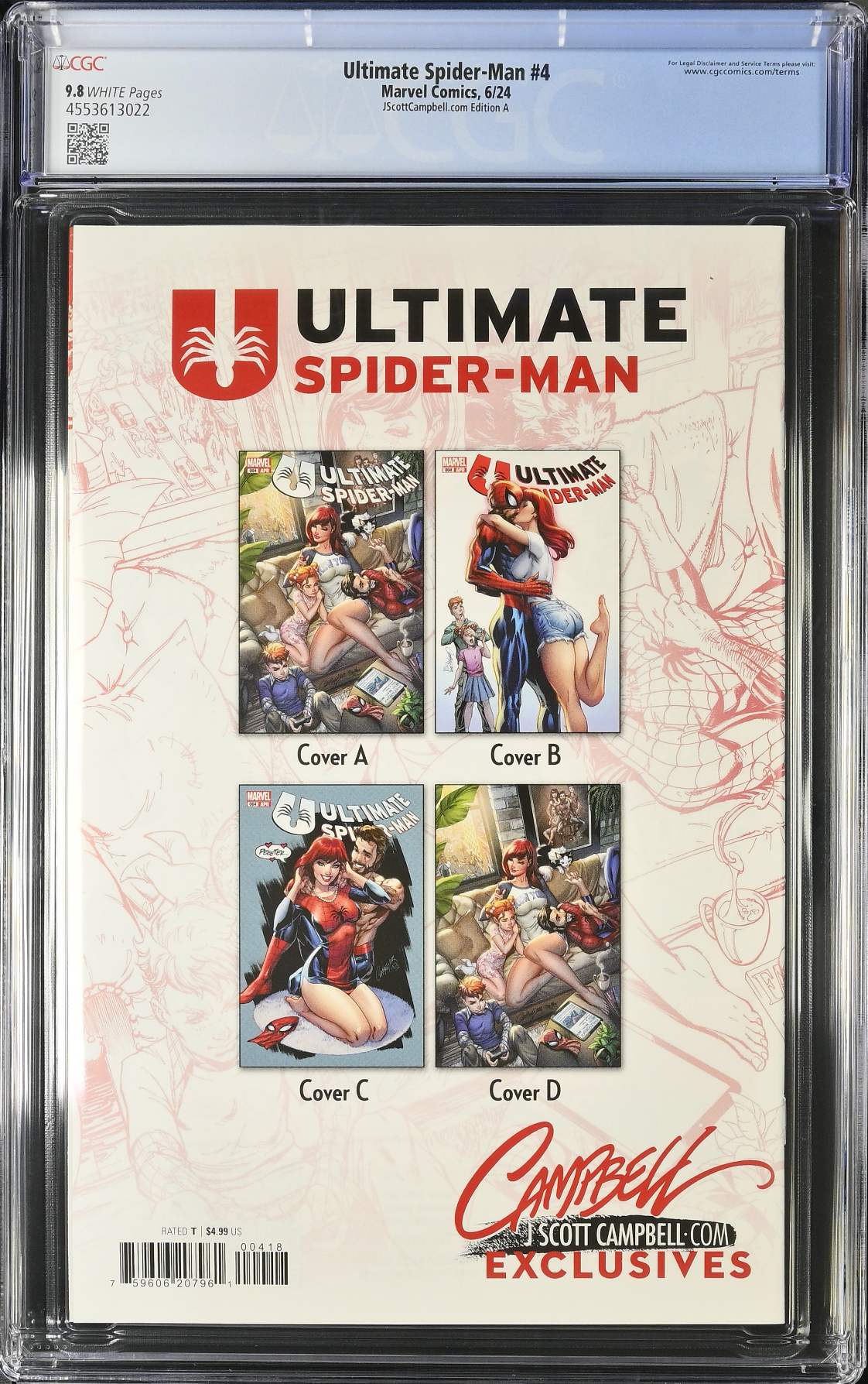 Ultimate Spider-Man #4 J. Scott Campbell Exclusive A CGC 9.8