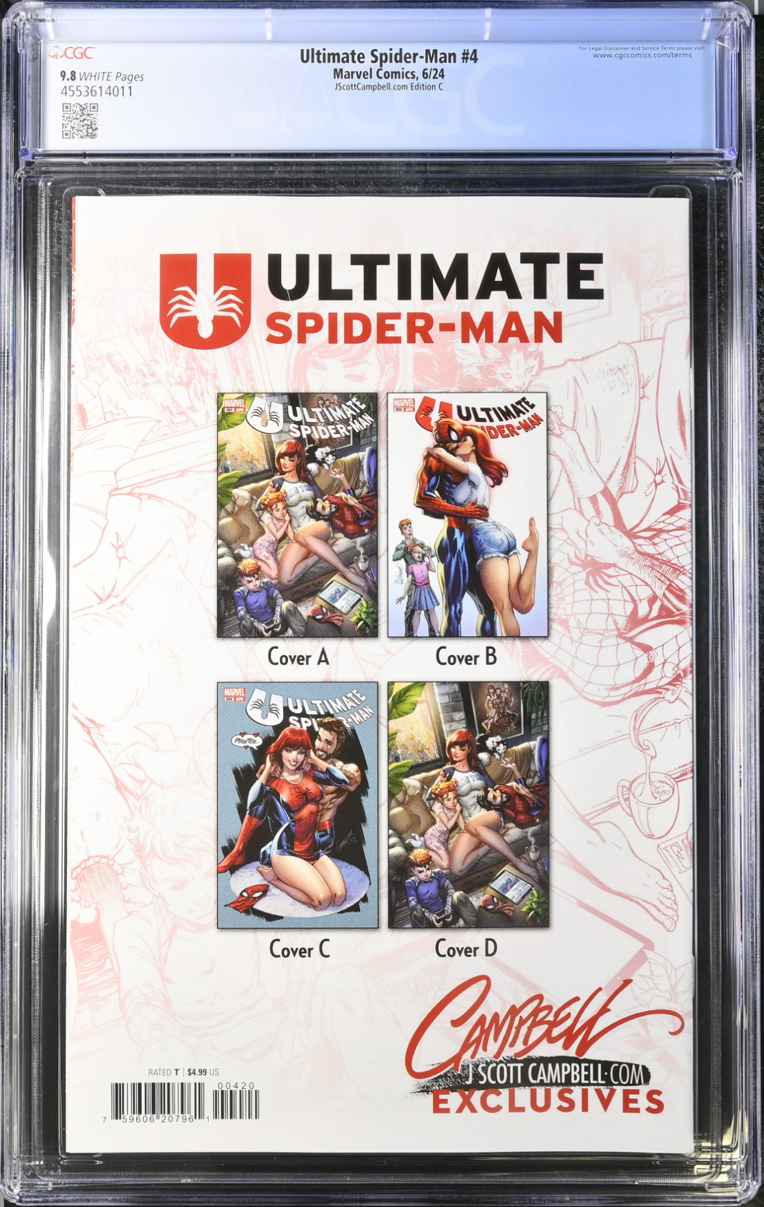 Ultimate Spider-Man #4 J. Scott Campbell Exclusive C CGC 9.8