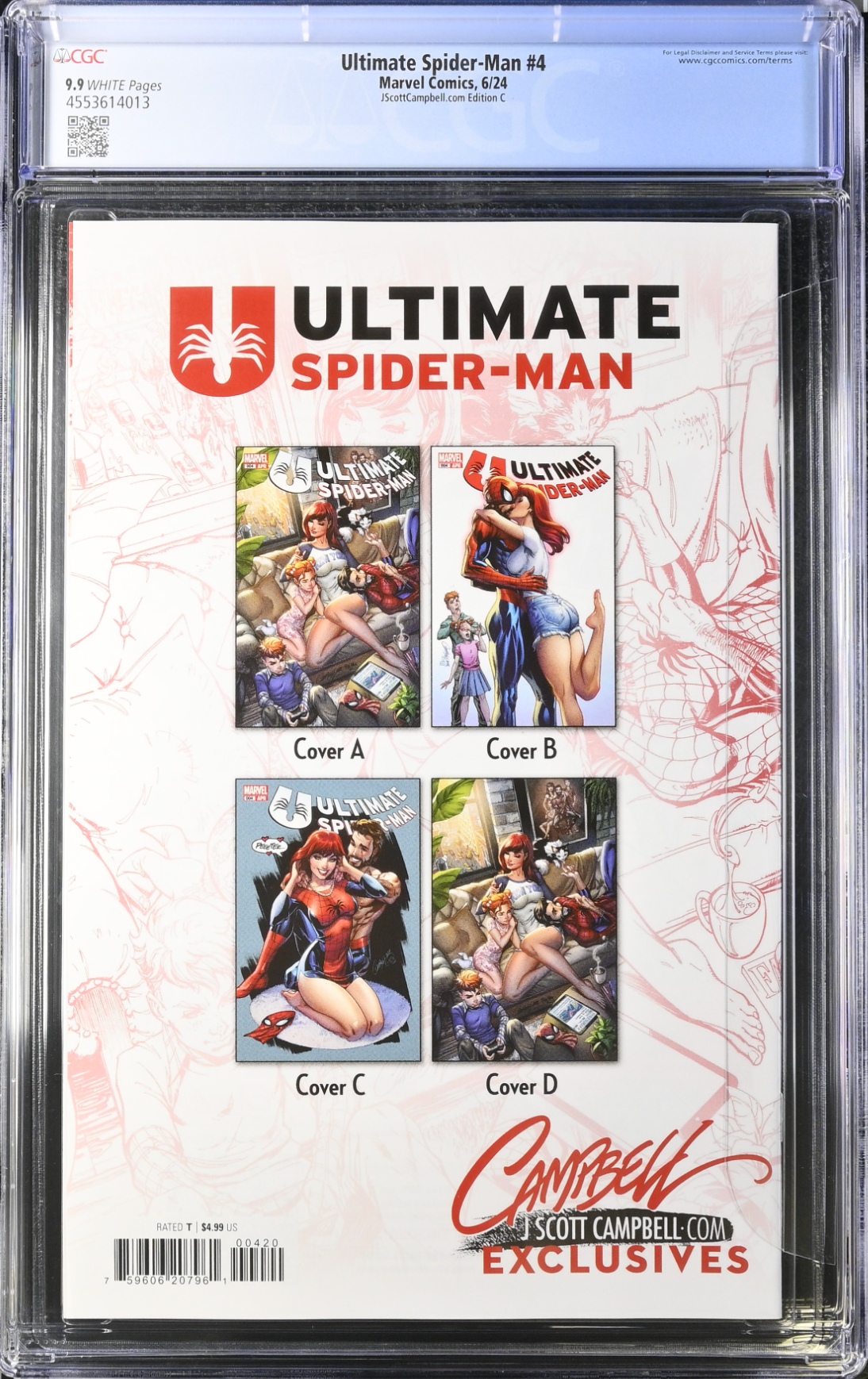 Ultimate Spider-Man #4 J. Scott Campbell Exclusive C CGC 9.9