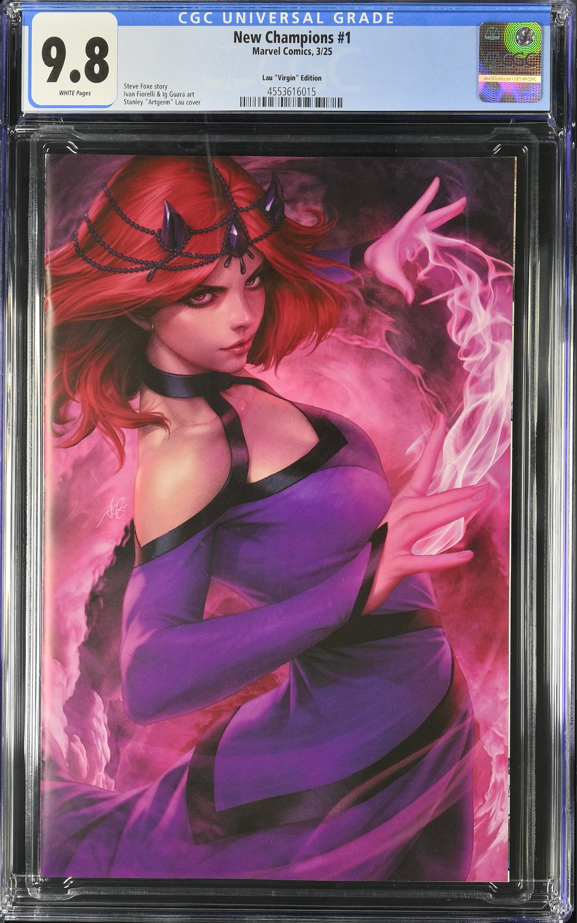 New Champions #1 Artgerm 1:100 Virgin Retailer Incentive Variant CGC 9.8