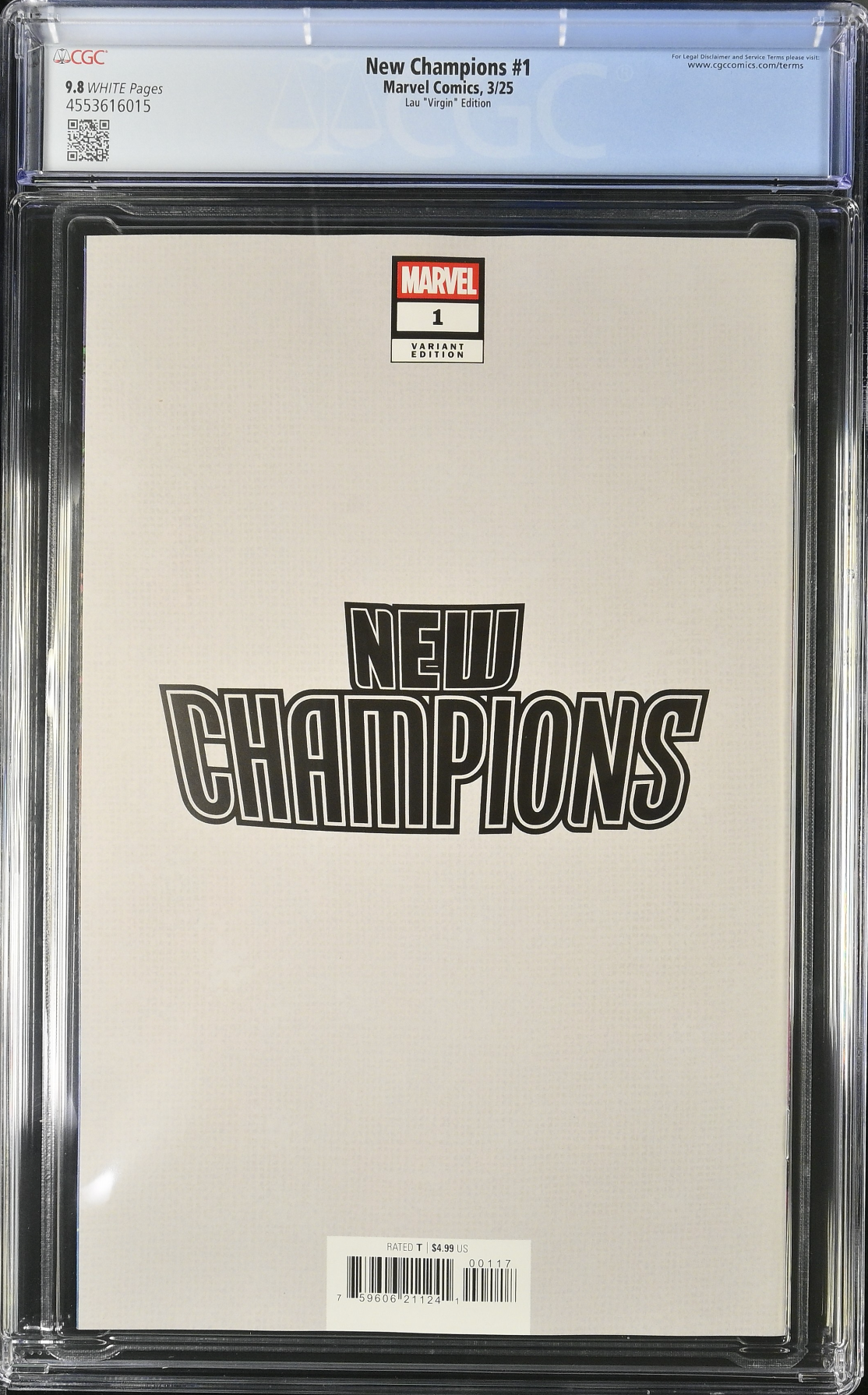 New Champions #1 Artgerm 1:100 Virgin Retailer Incentive Variant CGC 9.8