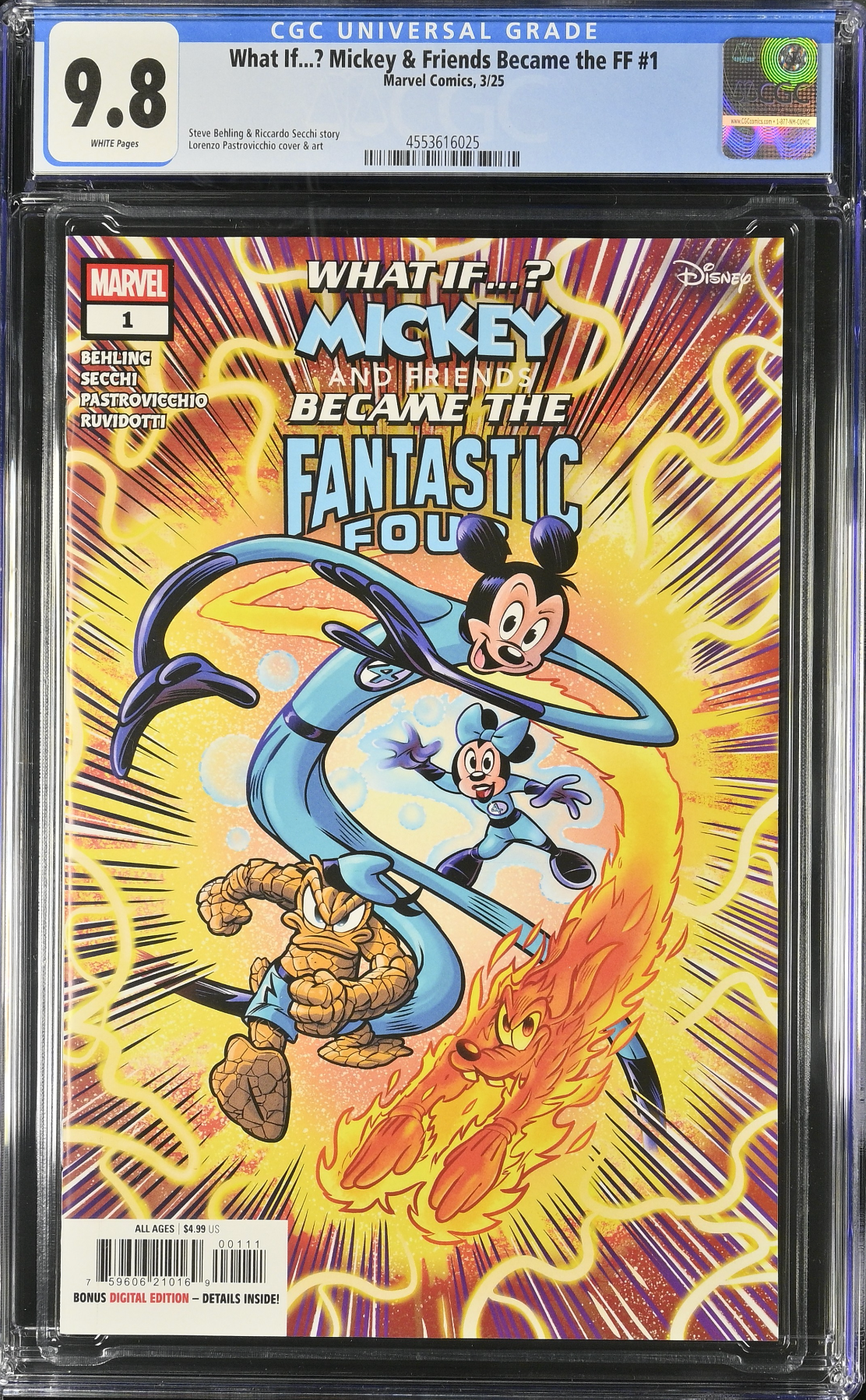 Marvel & Disney: What If...? Mickey & Friends Became the Fantastic Four #1 CGC 9.8