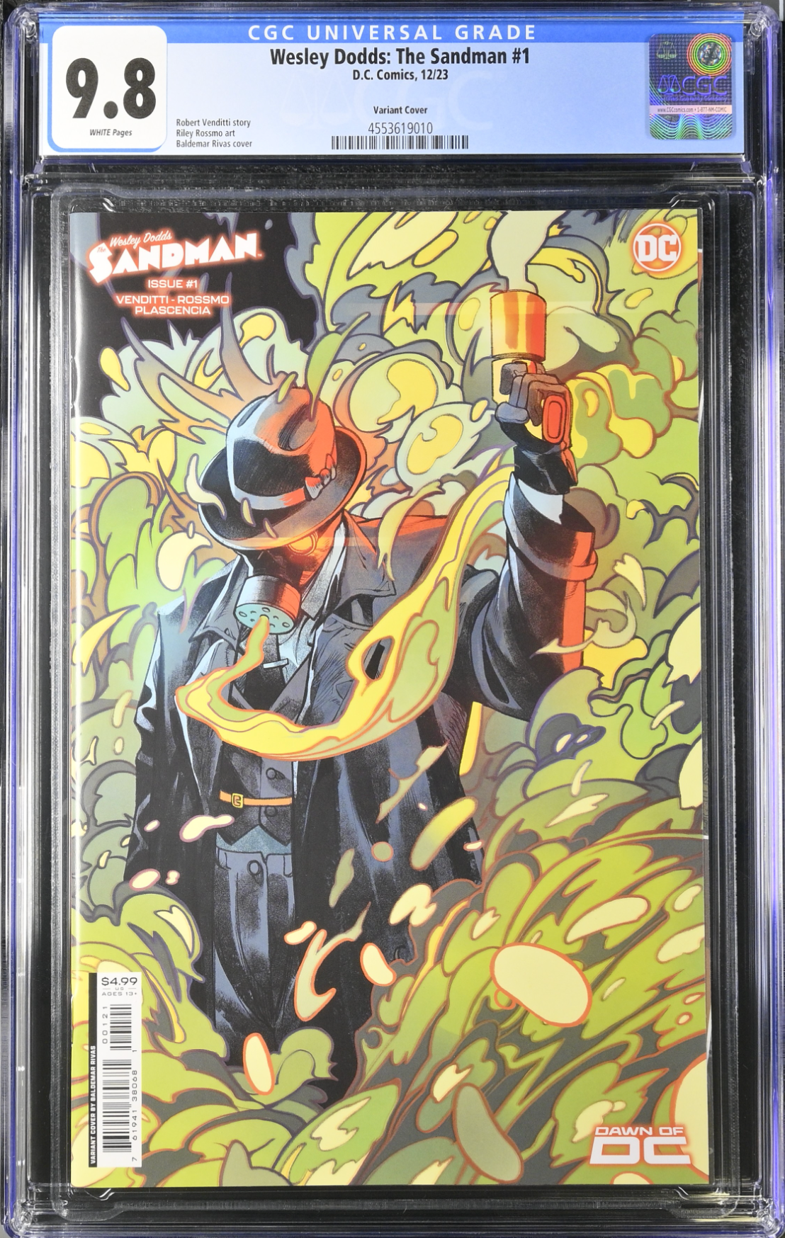 Wesley Dodds: The Sandman #1 Rivas Variant CGC 9.8