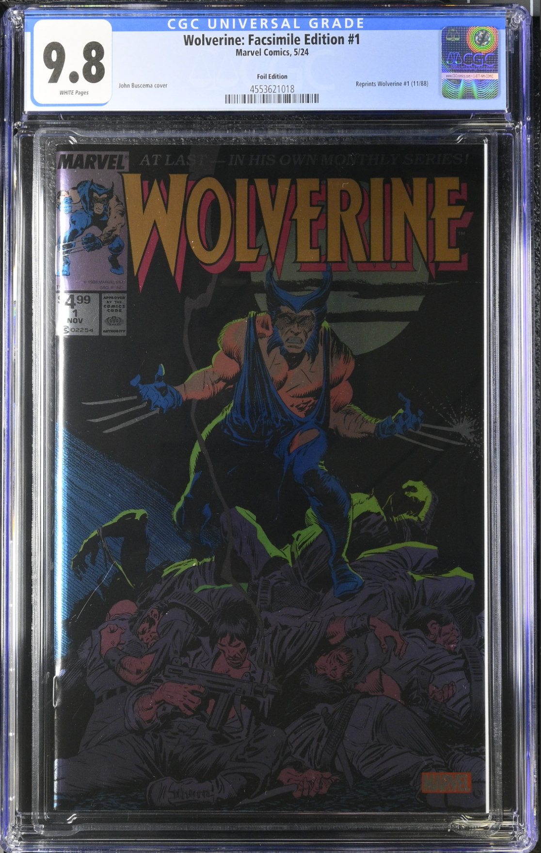 Wolverine #1 Facsimile Foil Edition CGC 9.8