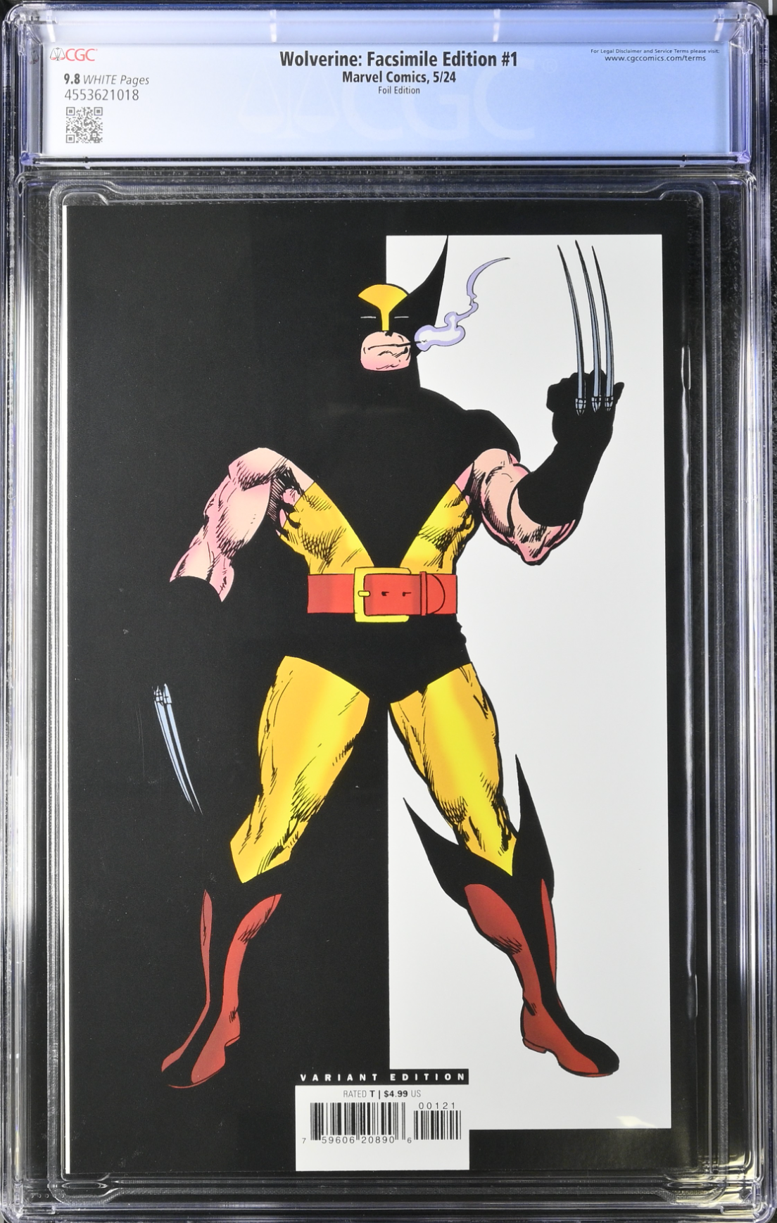 Wolverine #1 Facsimile Foil Edition CGC 9.8