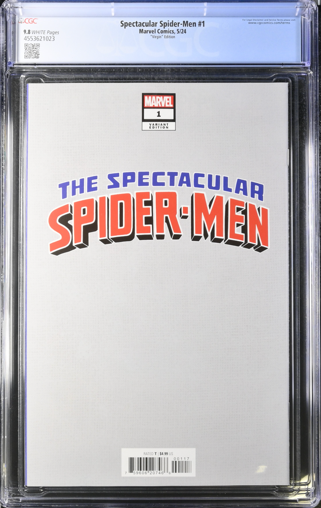 The Spectacular Spider-Men #1 Ramos 1:100 Virgin Retailer Incentive Variant CGC 9.8