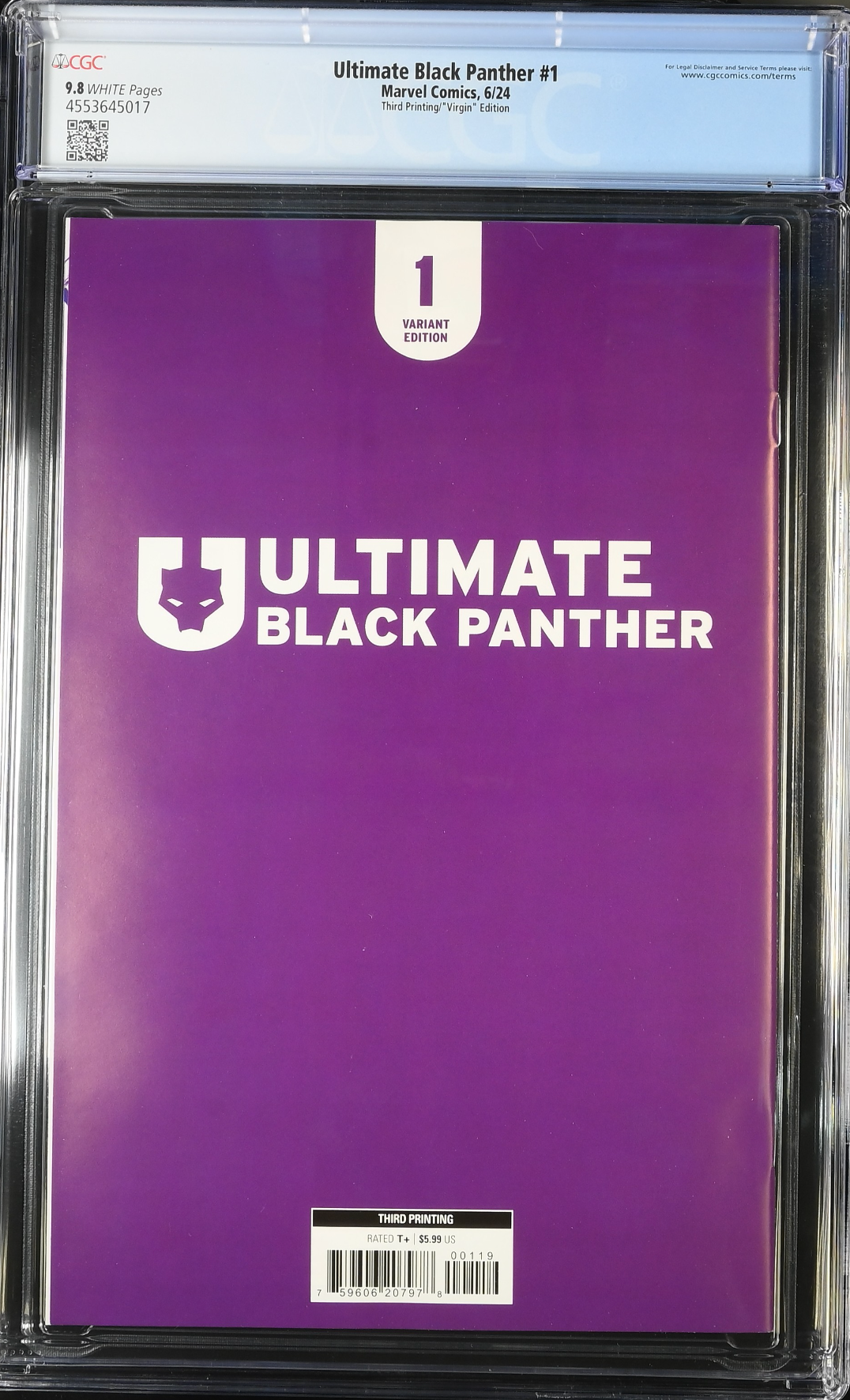 Ultimate Black Panther #1 Third Printing Caselli 1:25 Retailer Incentive Variant CGC 9.8