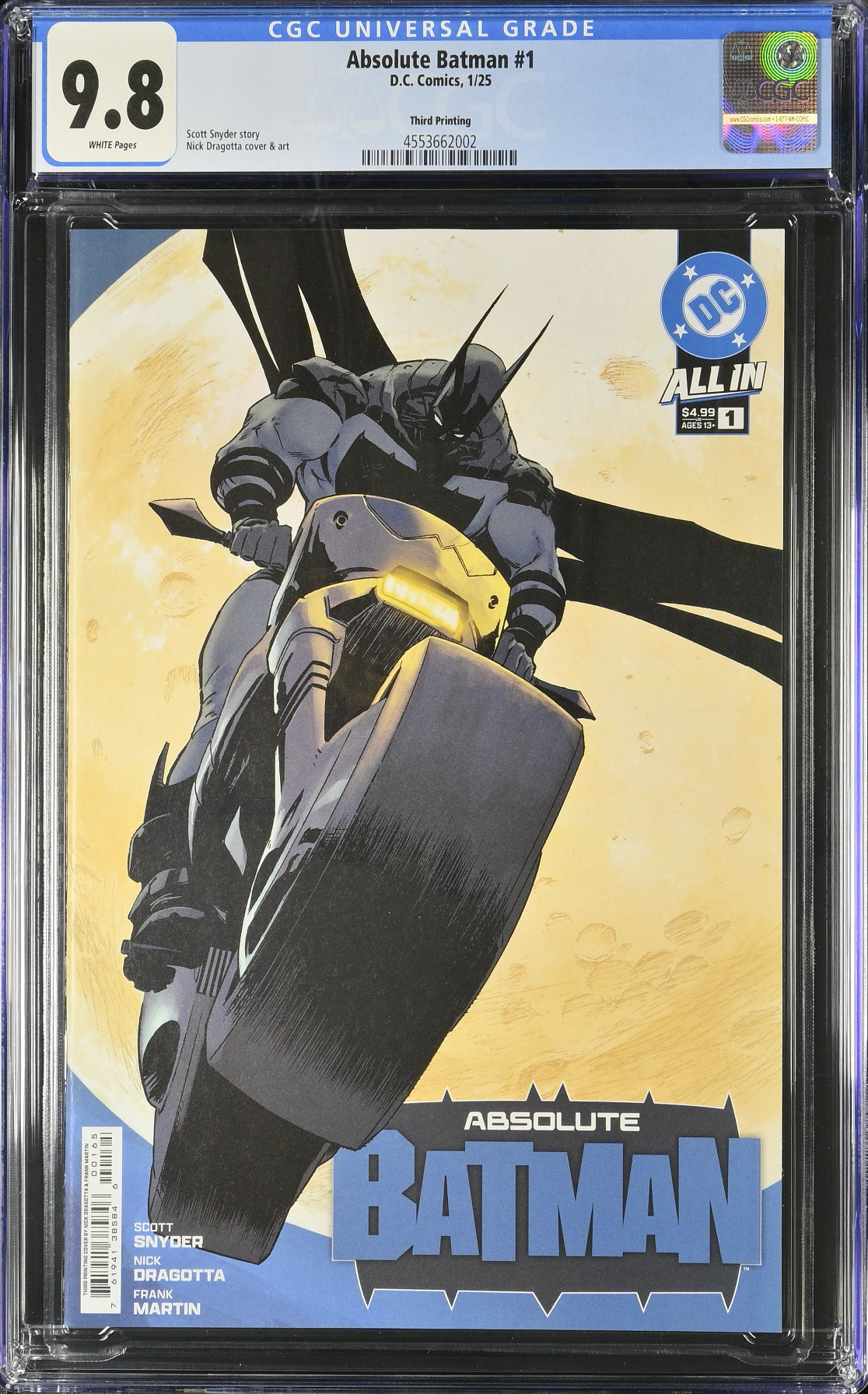 Absolute Batman #1 Third Printing CGC 9.8