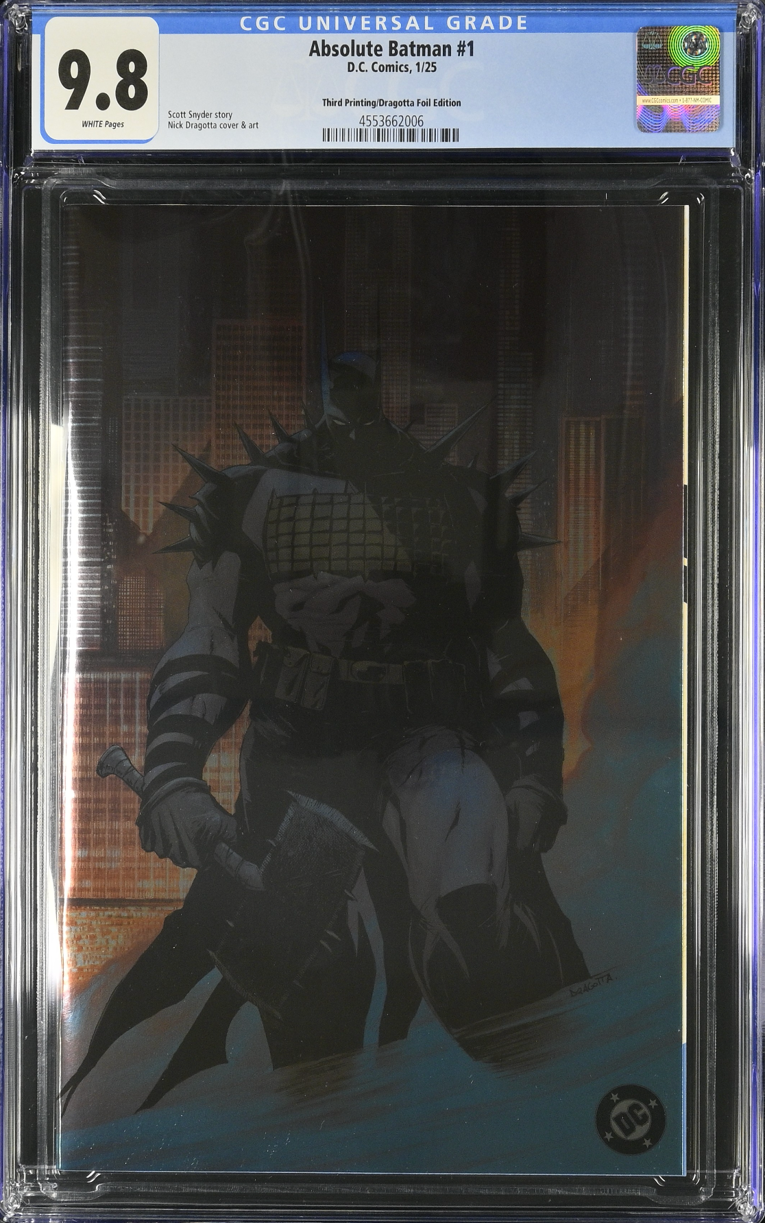 Absolute Batman #1 Third Printing Dragotta Foil Variant CGC 9.8